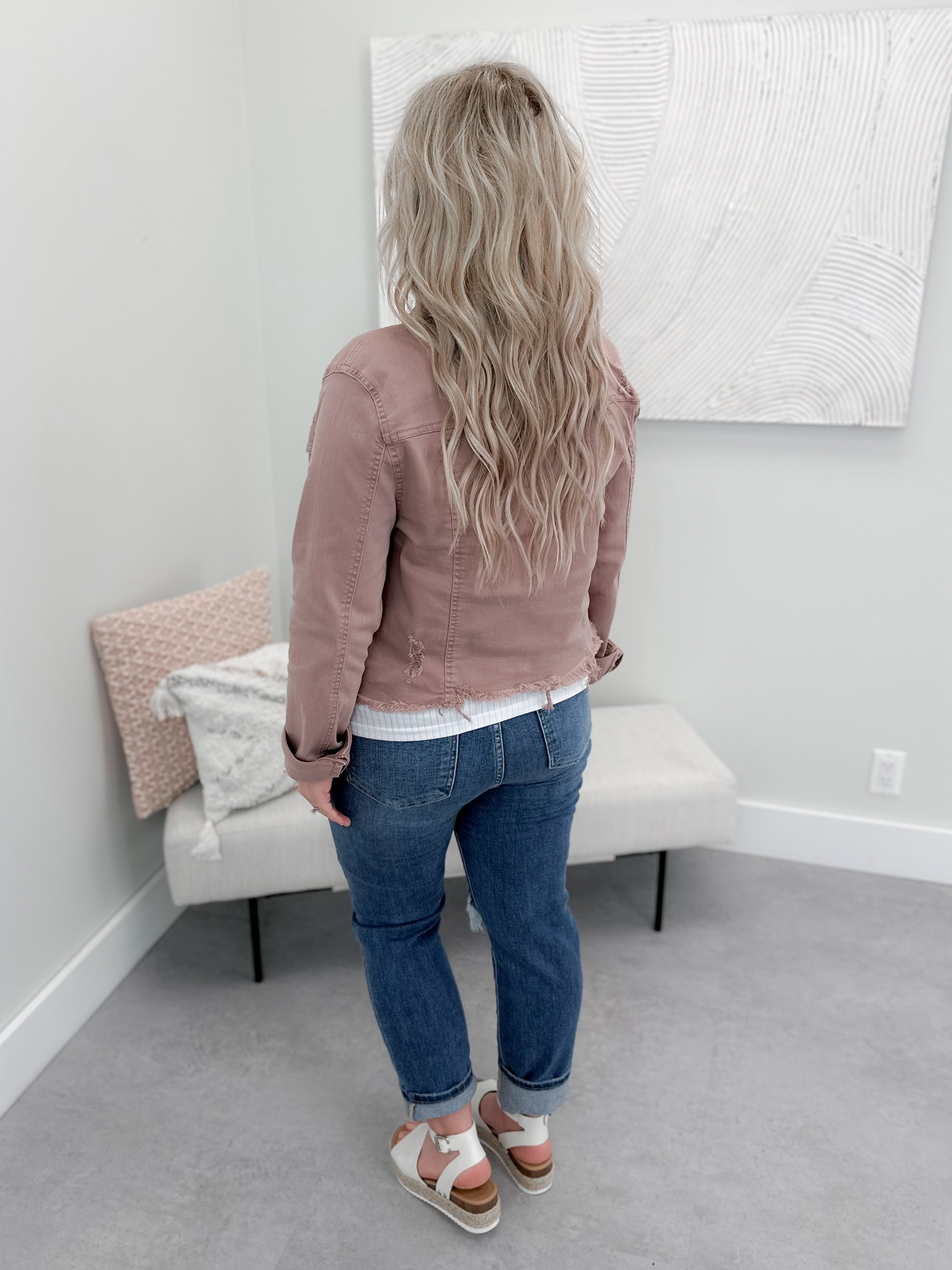 Meadow Denim Jacket in Mauve