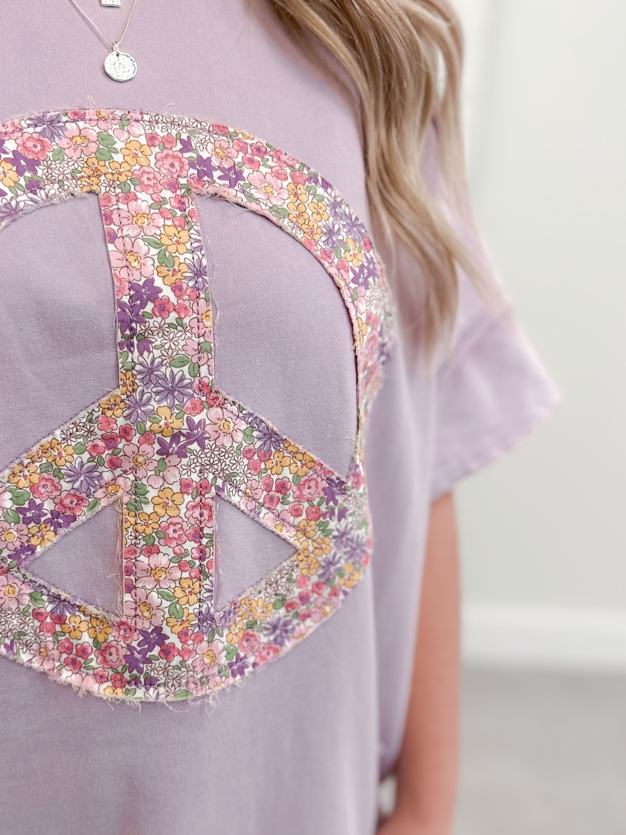 Floral Power Pullover in Lavender