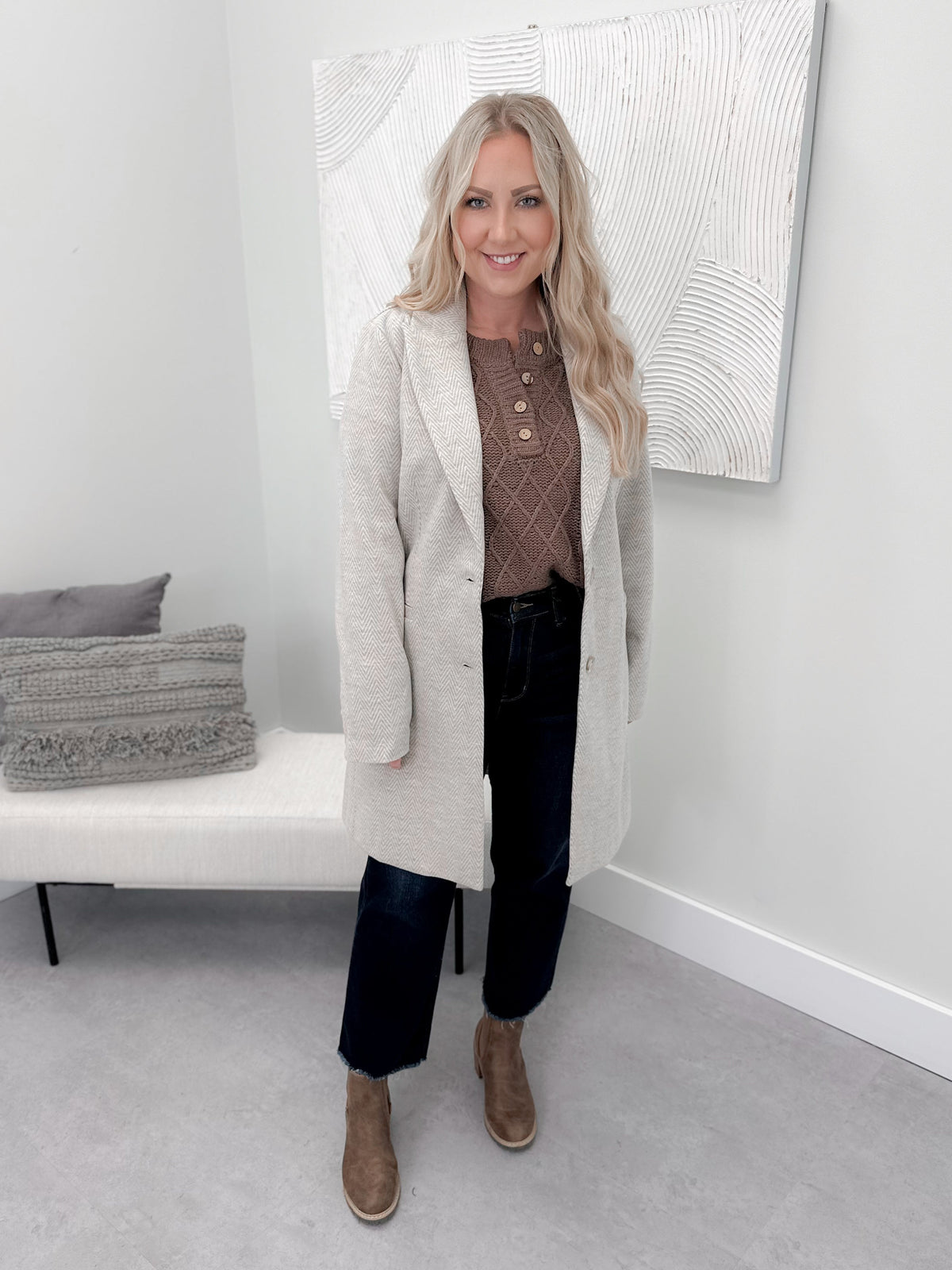 Katherine Jacket in Earth Grey