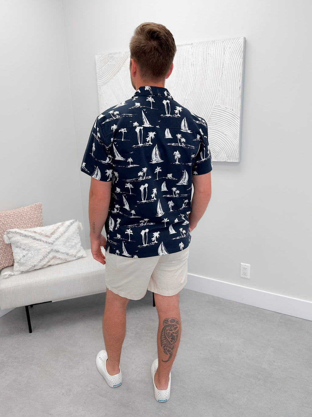 Sail Away Mens Button Down - Size Small
