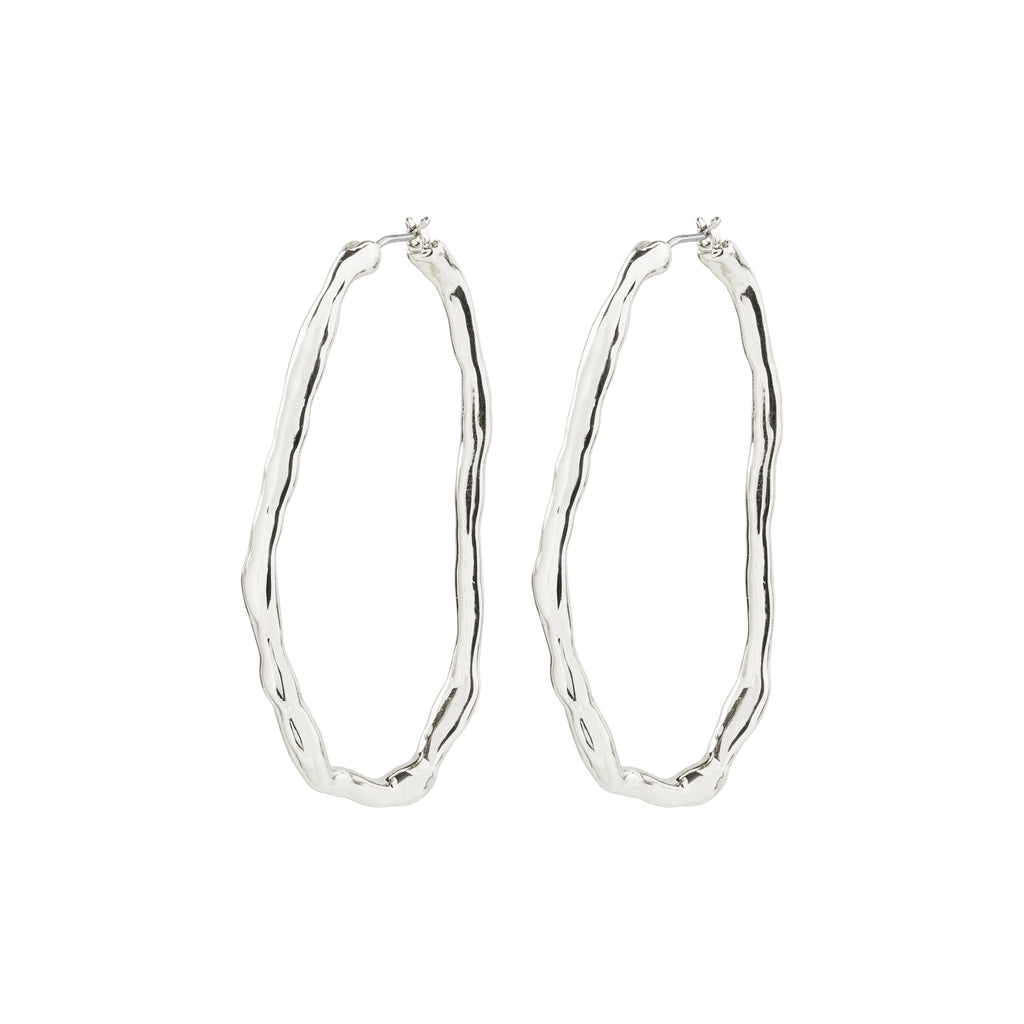 Light Recycled Large Hoops by Pilgrim