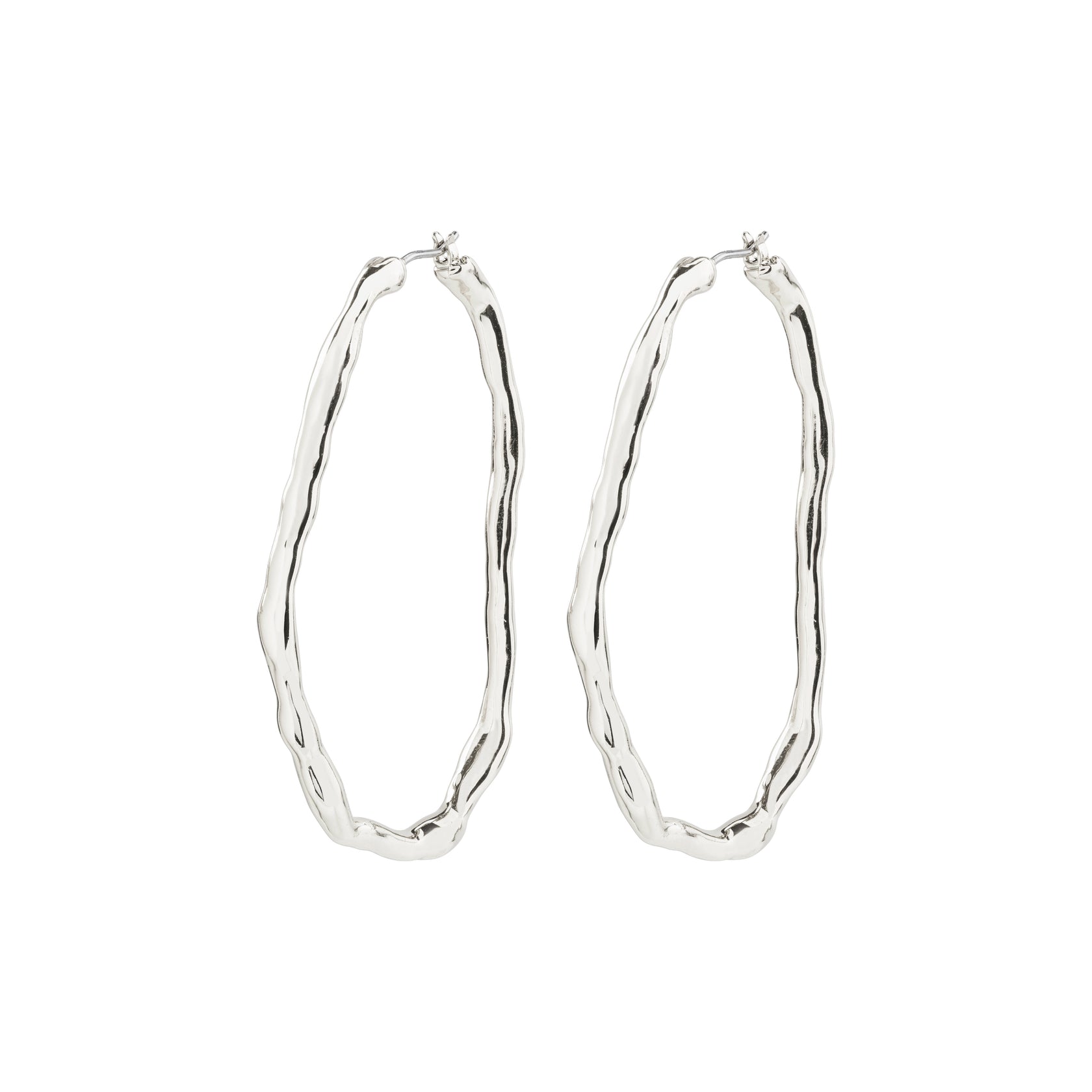Light Recycled Large Hoops by Pilgrim