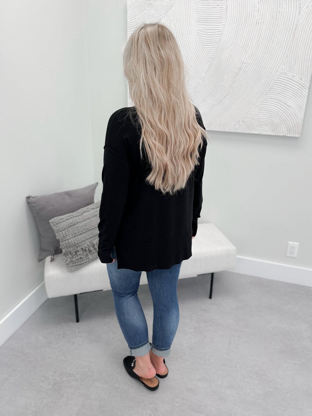 Laurence Pocket Sweater in Black