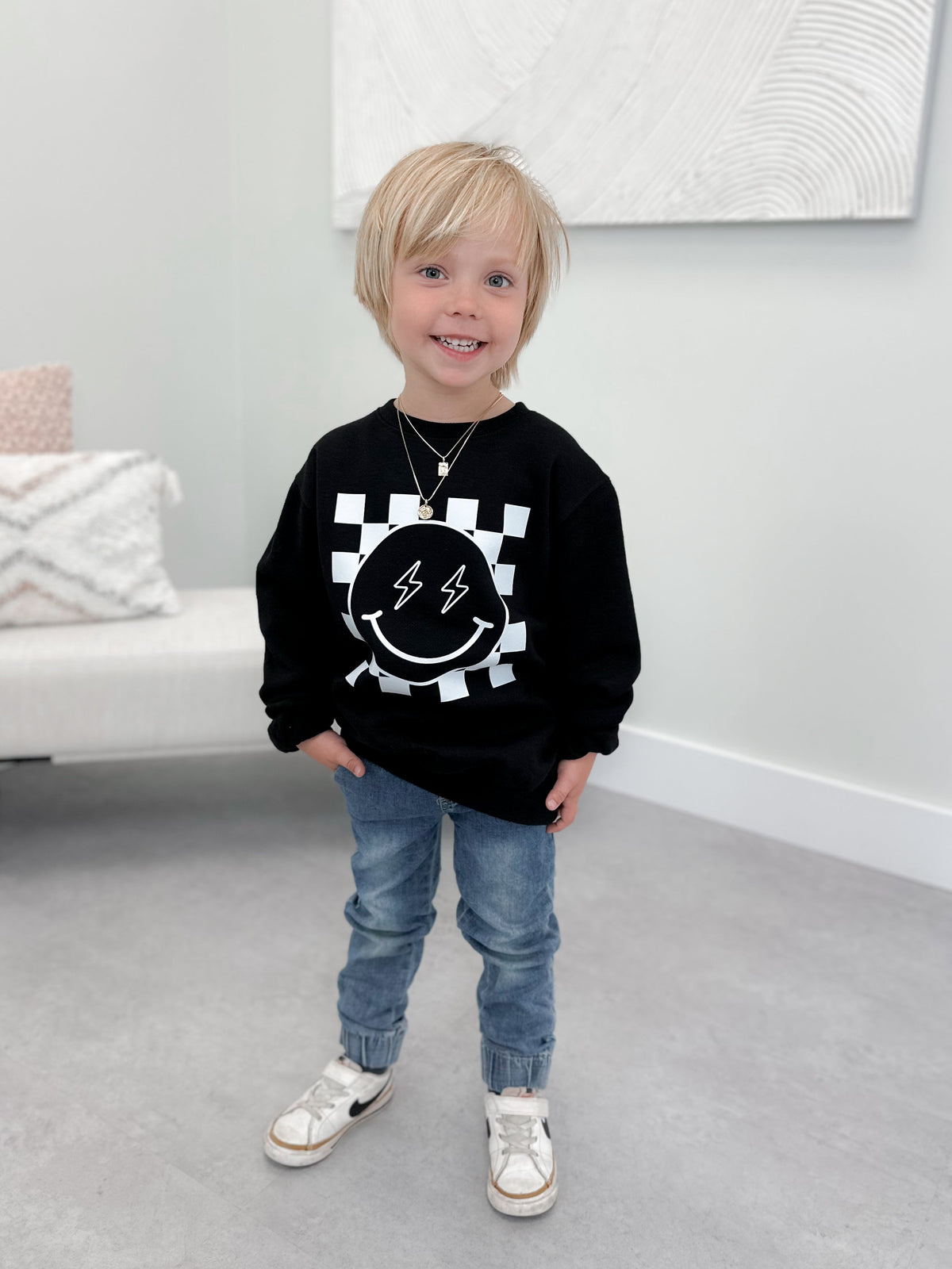 Mini Stormi Smile Pullover by Ash + Antler