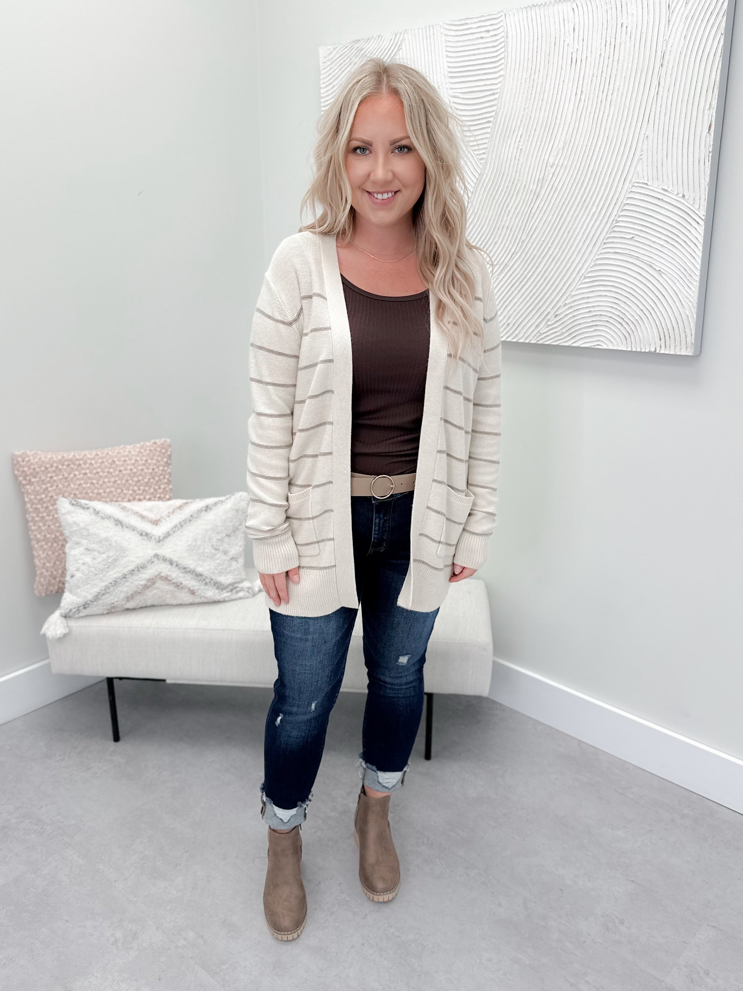 Deanna Cardigan in Taupe