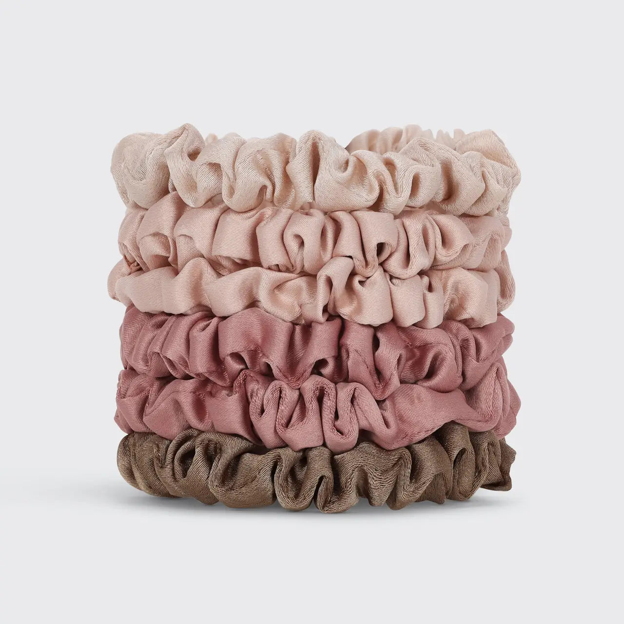 Ultra Petite Satin Scrunchies in Terracotta by Kitsch