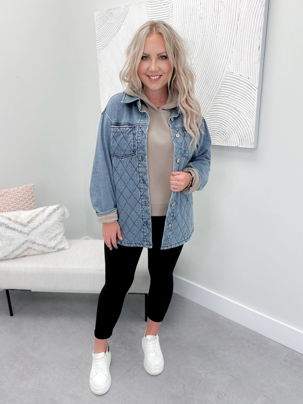 Sandy's Quilted Jacket in Denim