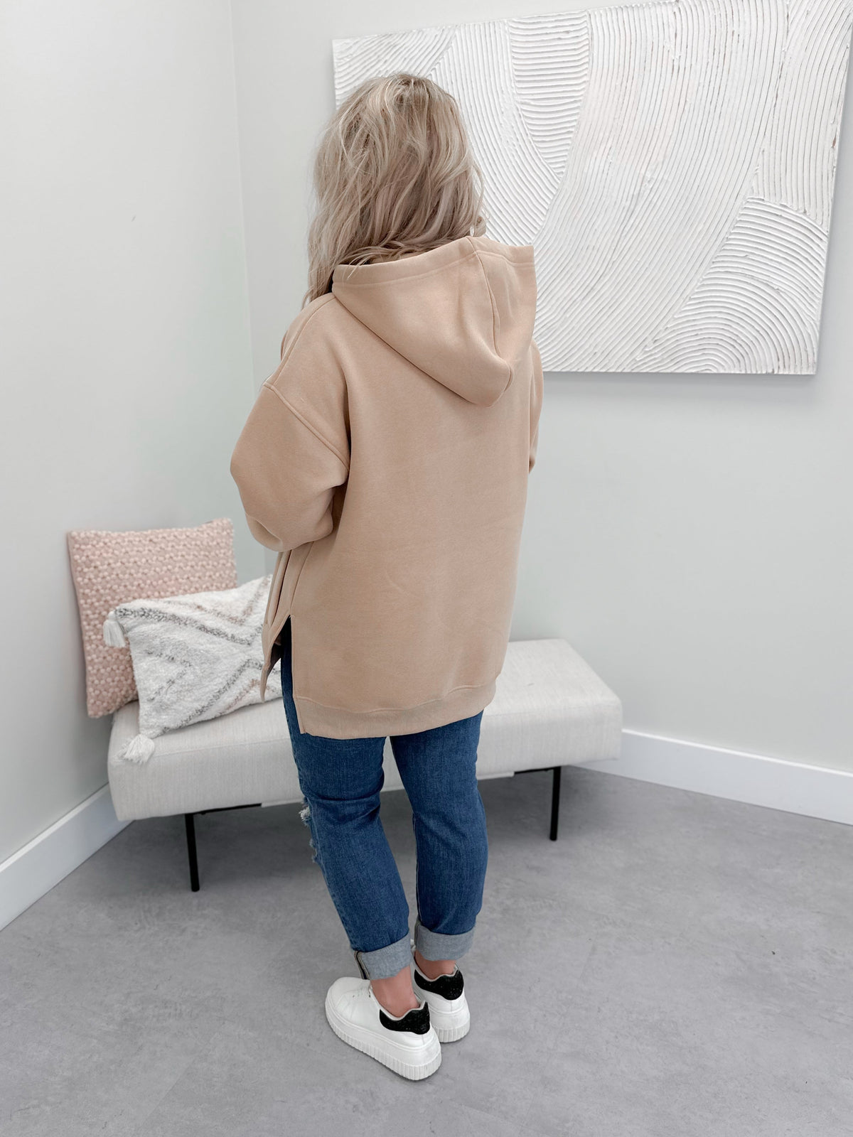 Hayden Boyfriend Hoodie in Taupe