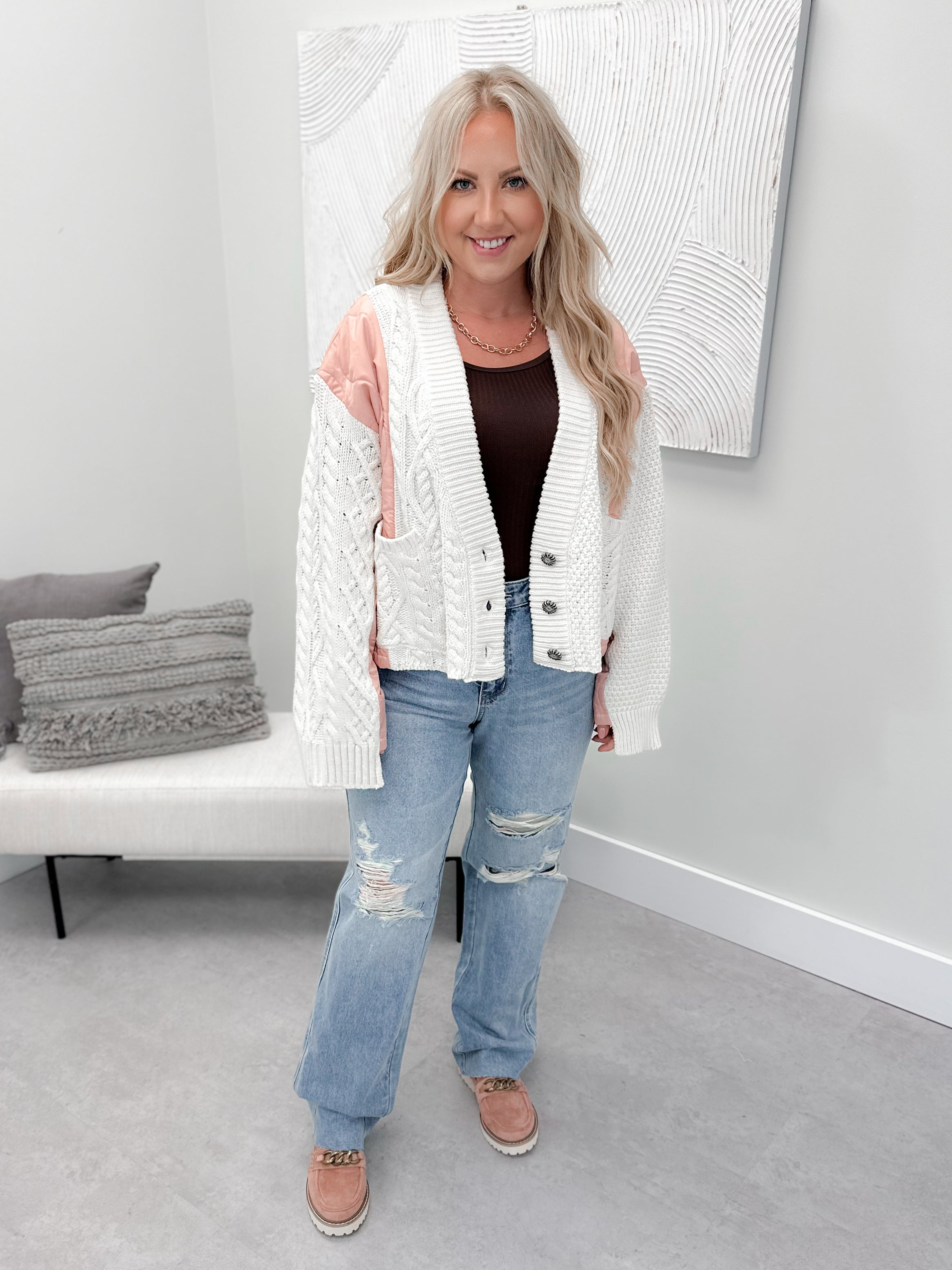 Kandy Coatigan in Blush by Pol