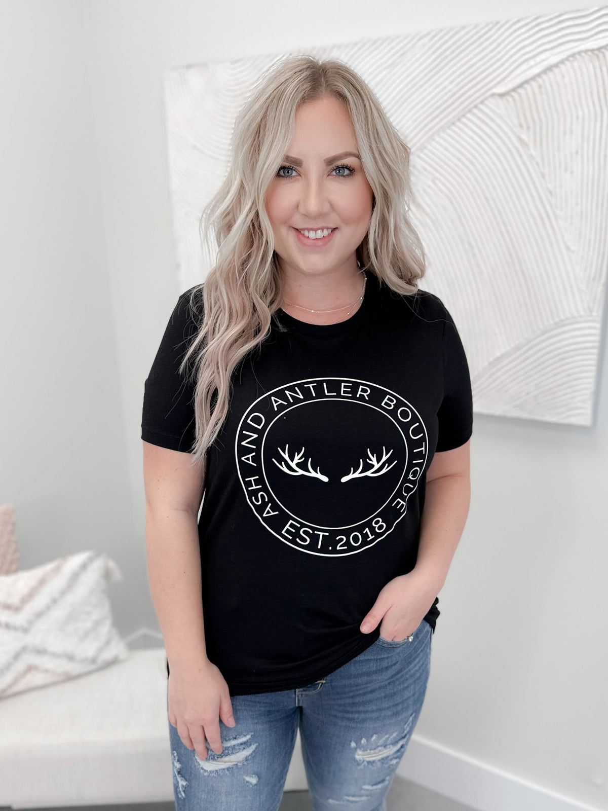 The Original Tee in Black by Ash + Antler