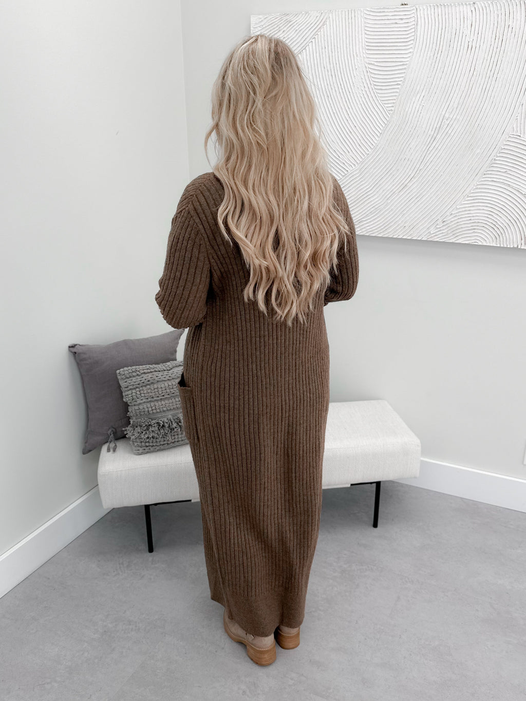 Pepper Maxi Cardigan in Mocha