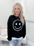 Happy Camper Sweater in Black