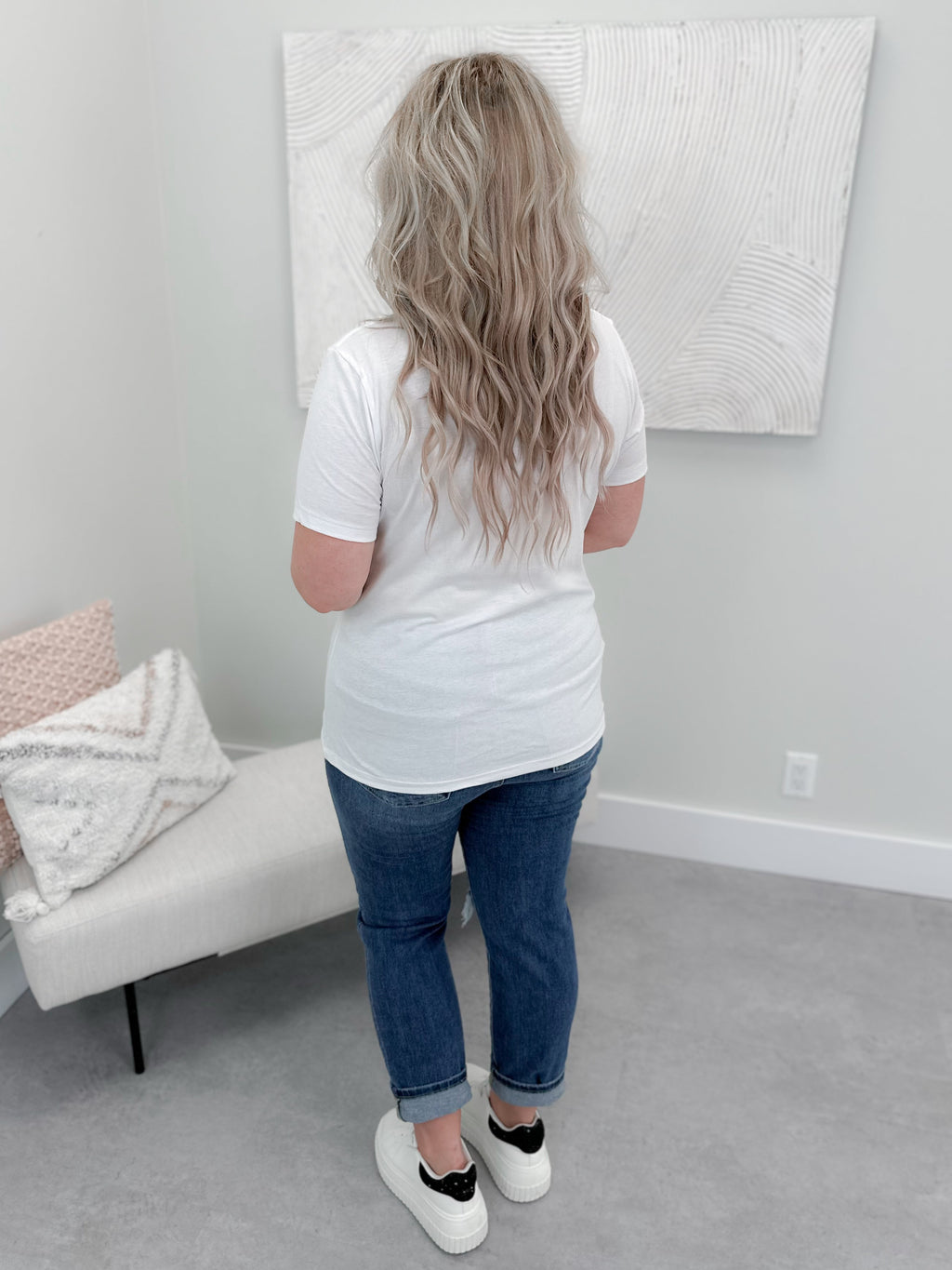 Heart Stamp Tee in Mauve Mix by Ash + Antler