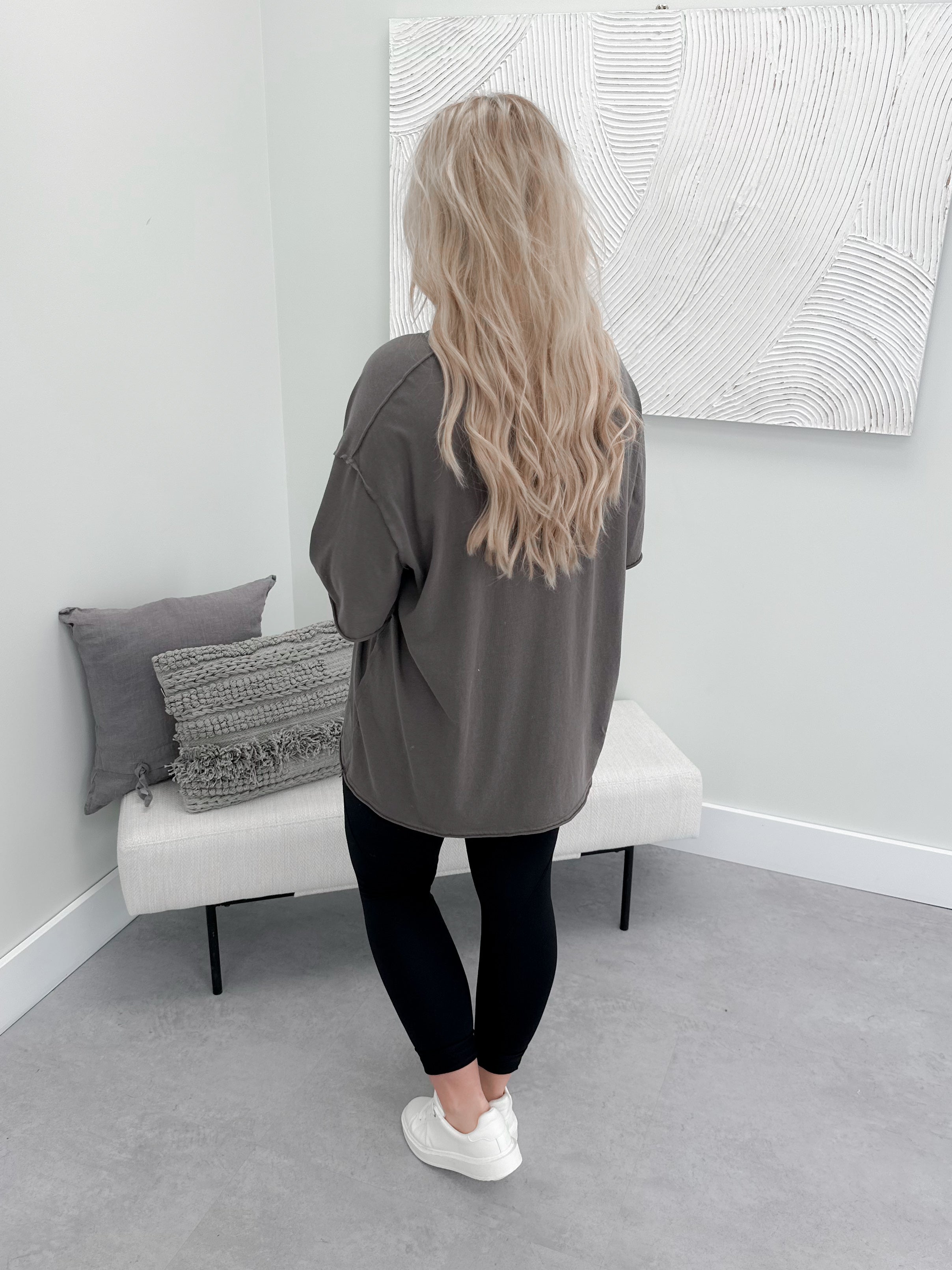 Robyn Tee in Charcoal by Pol