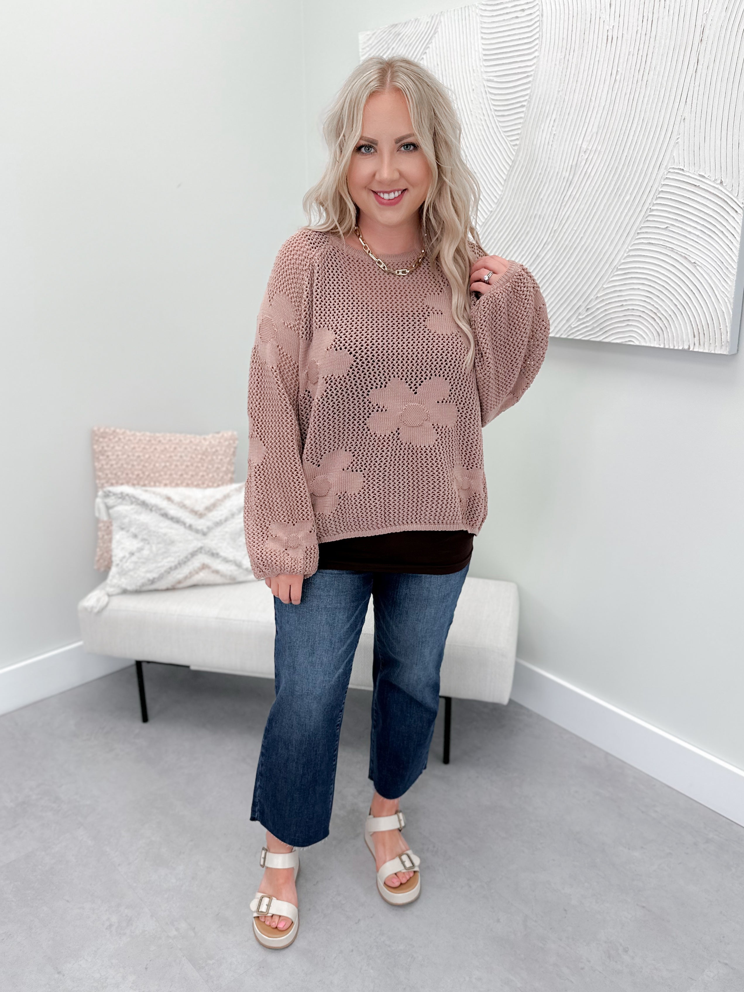 Dew Sweater in Dusty Rose