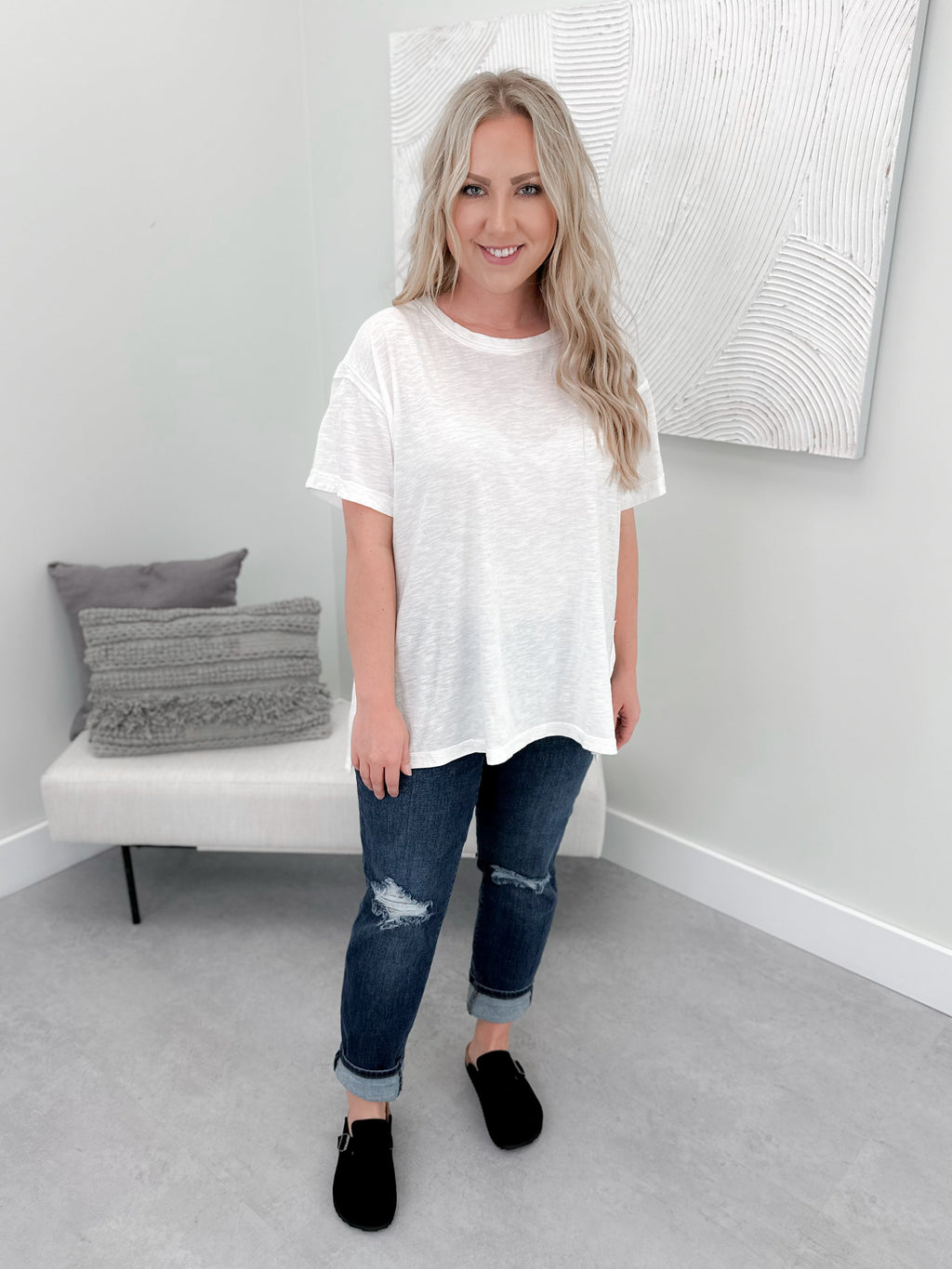 Marisol Tee in Off White