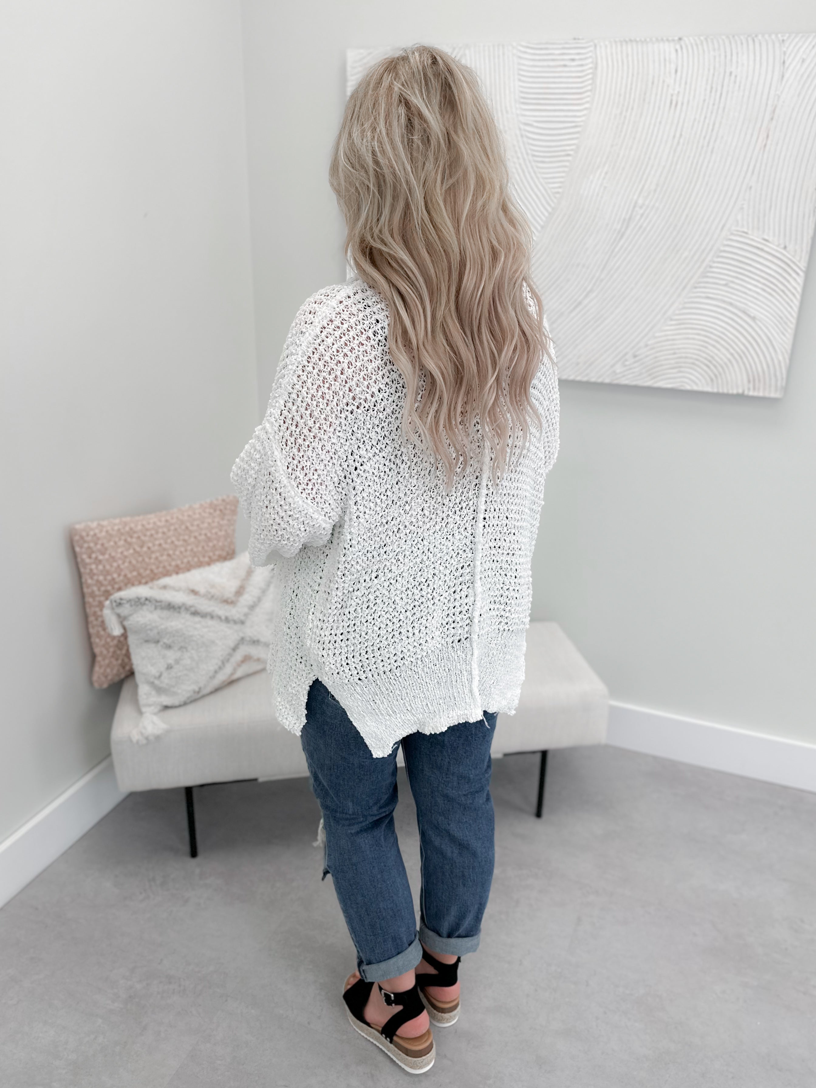 Madeleine Cardigan in Off White by Pol