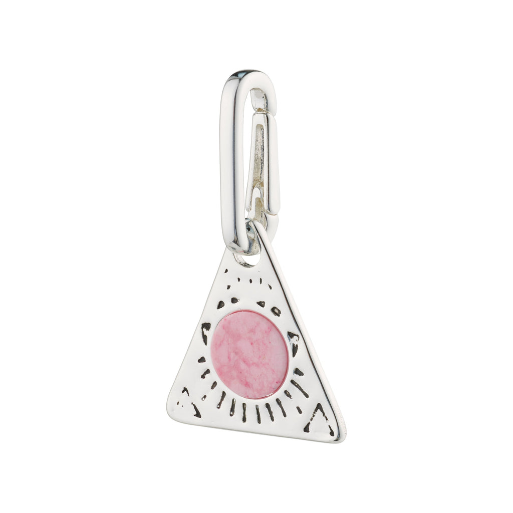 Pink Triangle Pendant Charm by Pilgrim