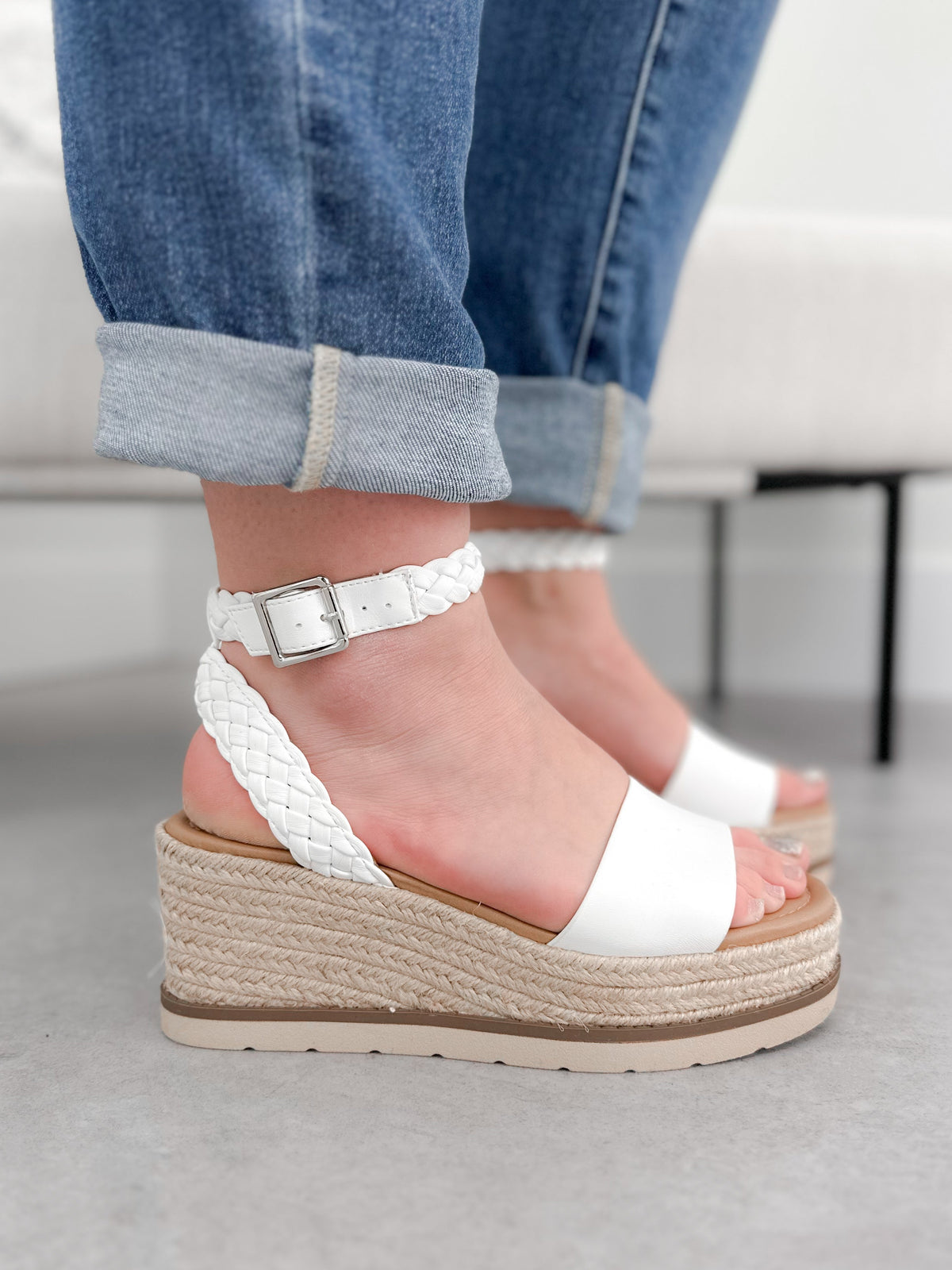 Taya Wedge Sandal in Coconut