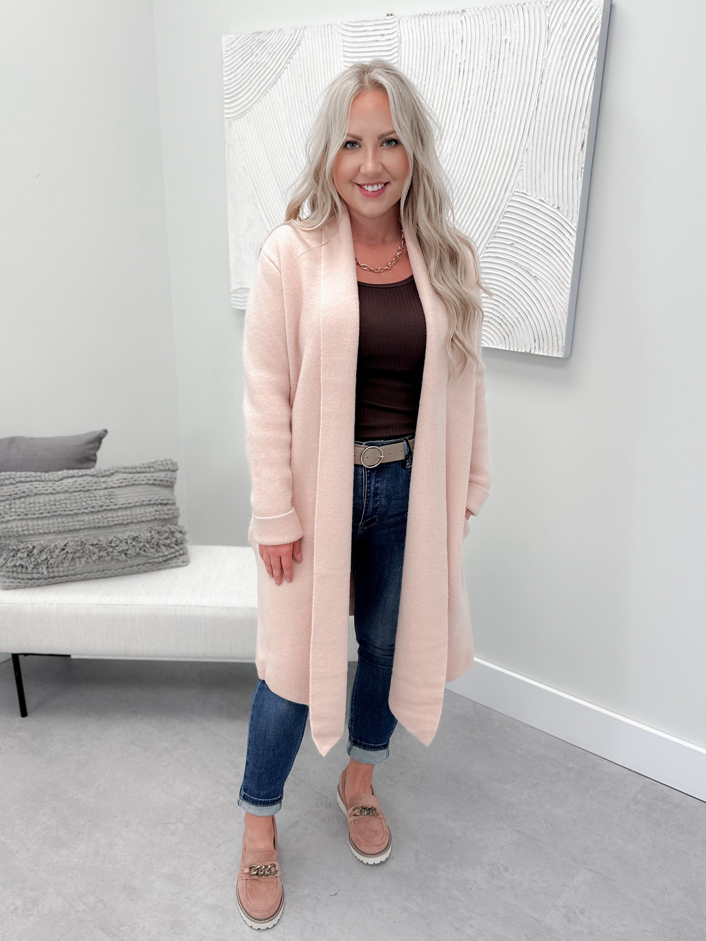 Celeste Coatigan in Dusty Rose