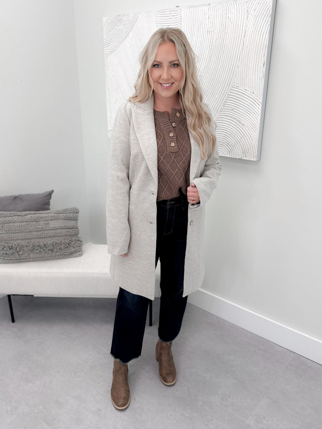 Katherine Jacket in Earth Grey