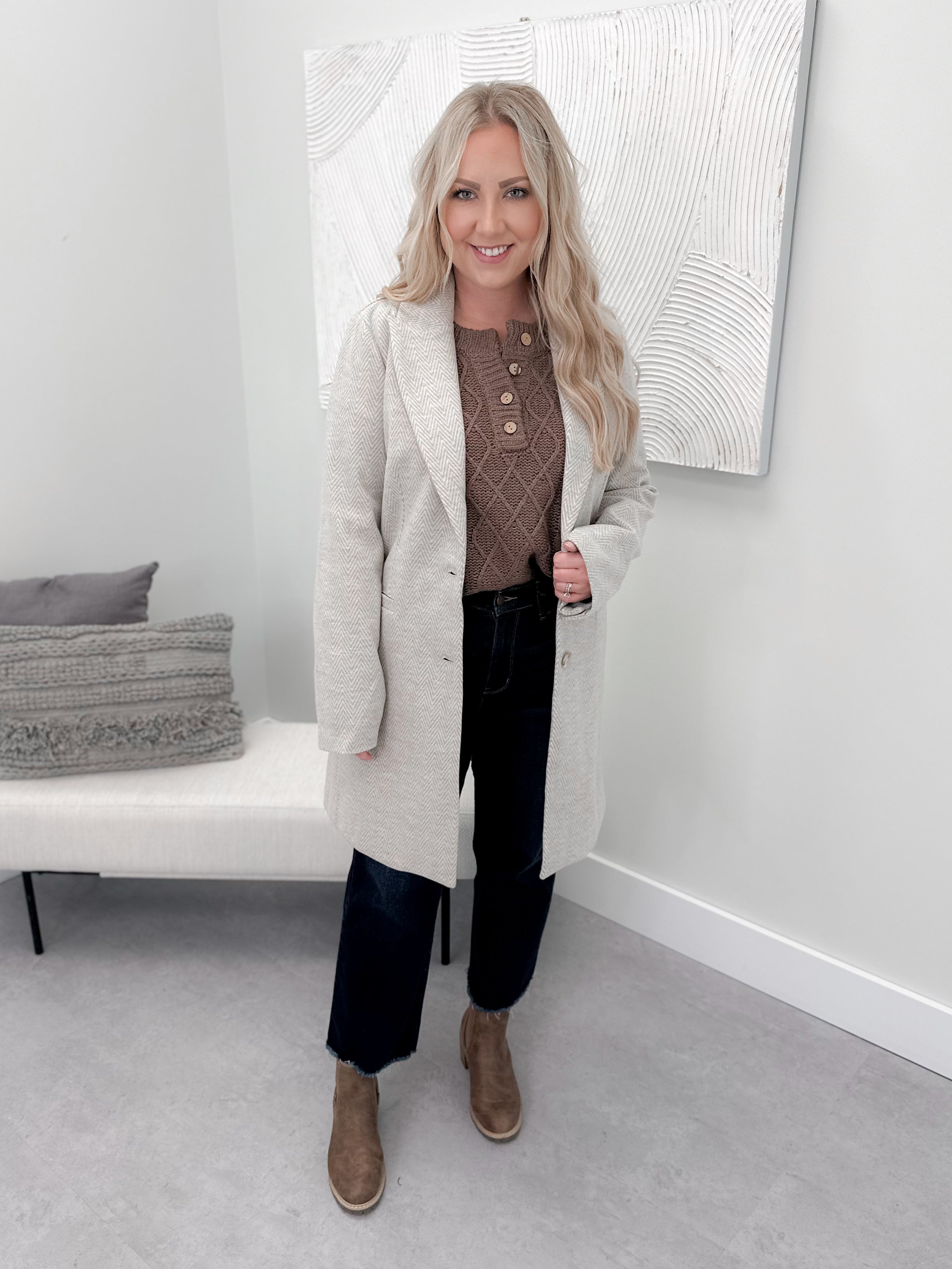 Katherine Jacket in Earth Grey