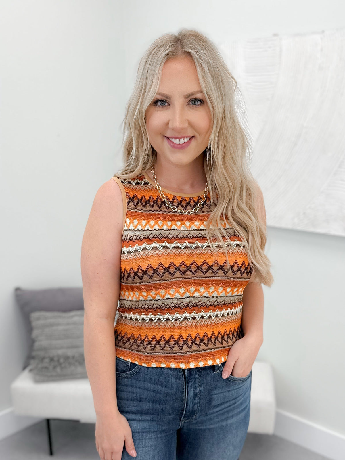 Freya Tank in Orange
