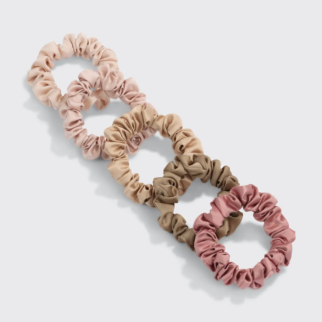 Ultra Petite Satin Scrunchies in Terracotta by Kitsch