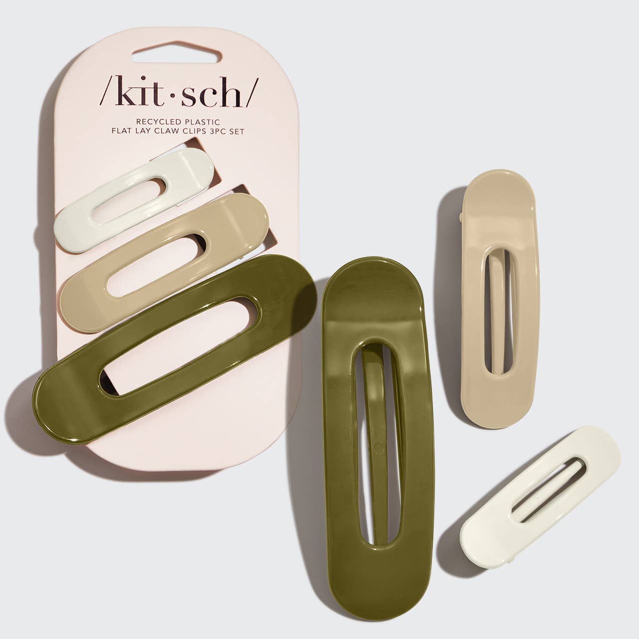 Flat Lay Claw Clip in Gloss Dark Eucalyptus by Kitsch