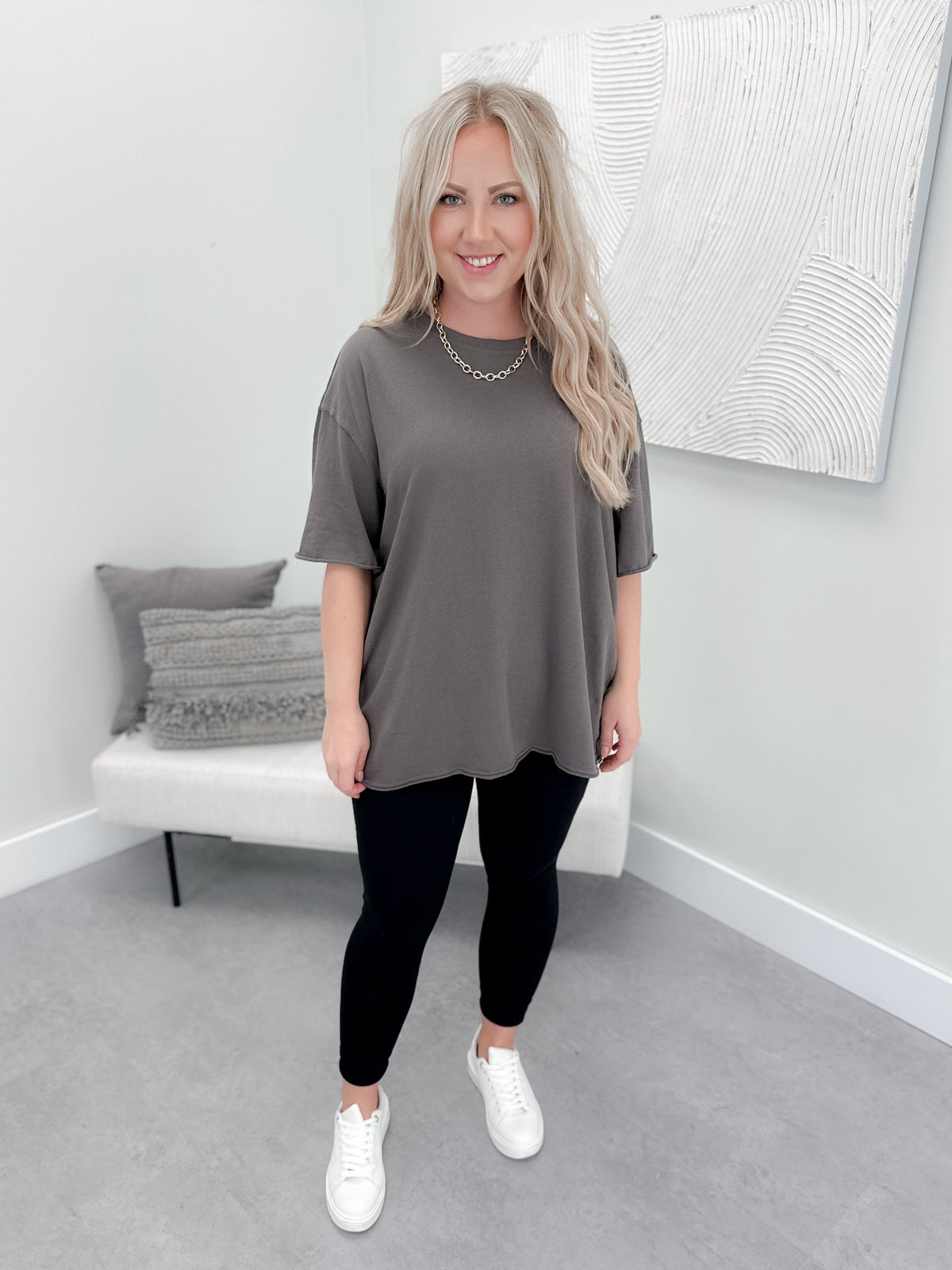 Robyn Tee in Charcoal by Pol