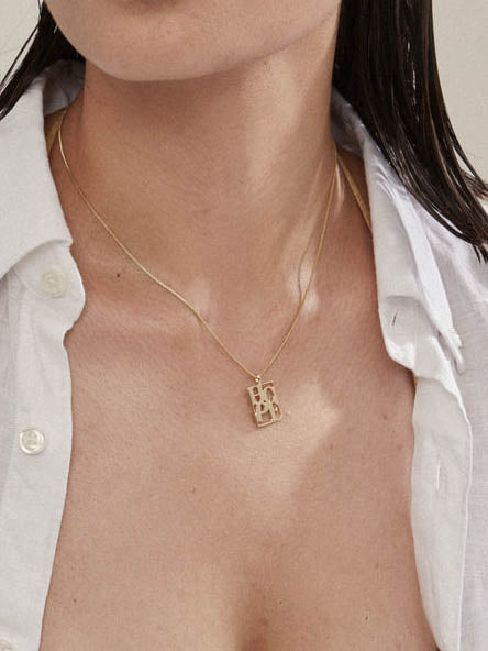 Hope Love Tag Necklace by Pilgrim