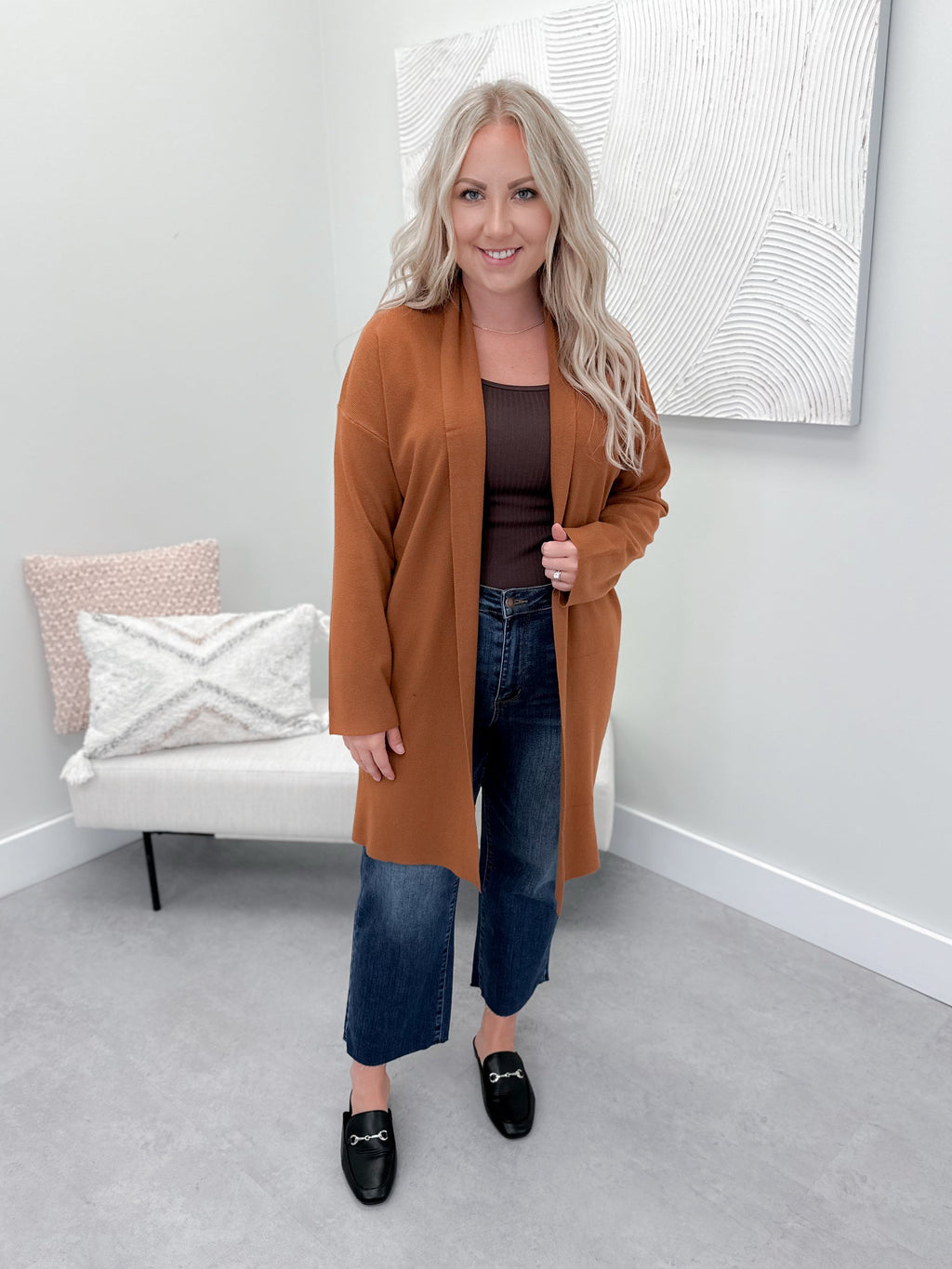 Taos Cardigan in Camel