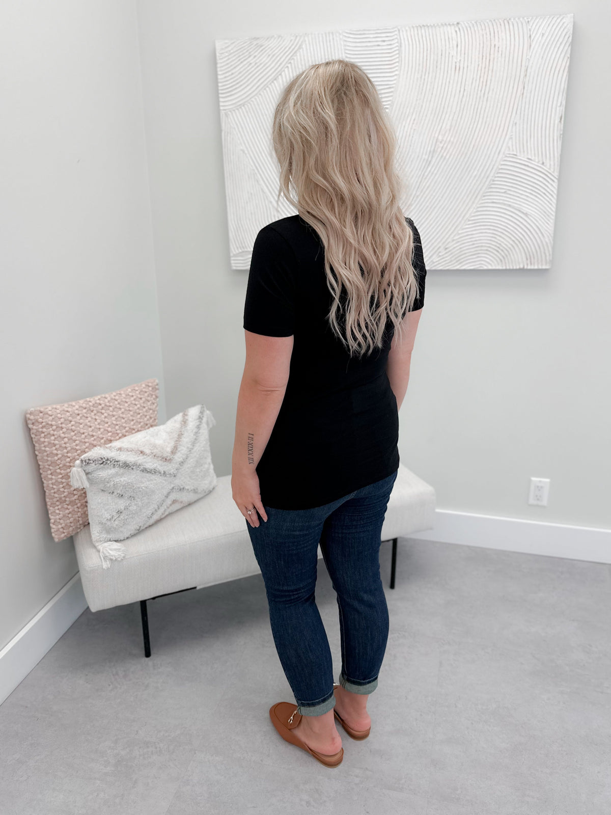 Pumpkin Spice Tee in Black by Ash + Antler