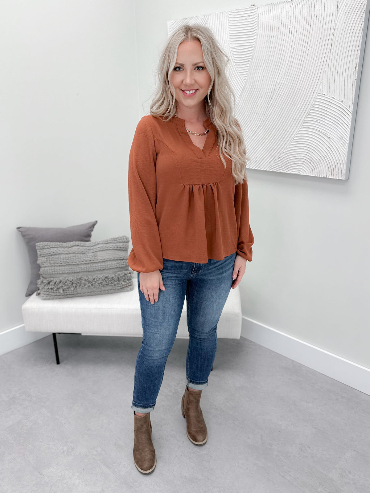 Taylin Top in Camel