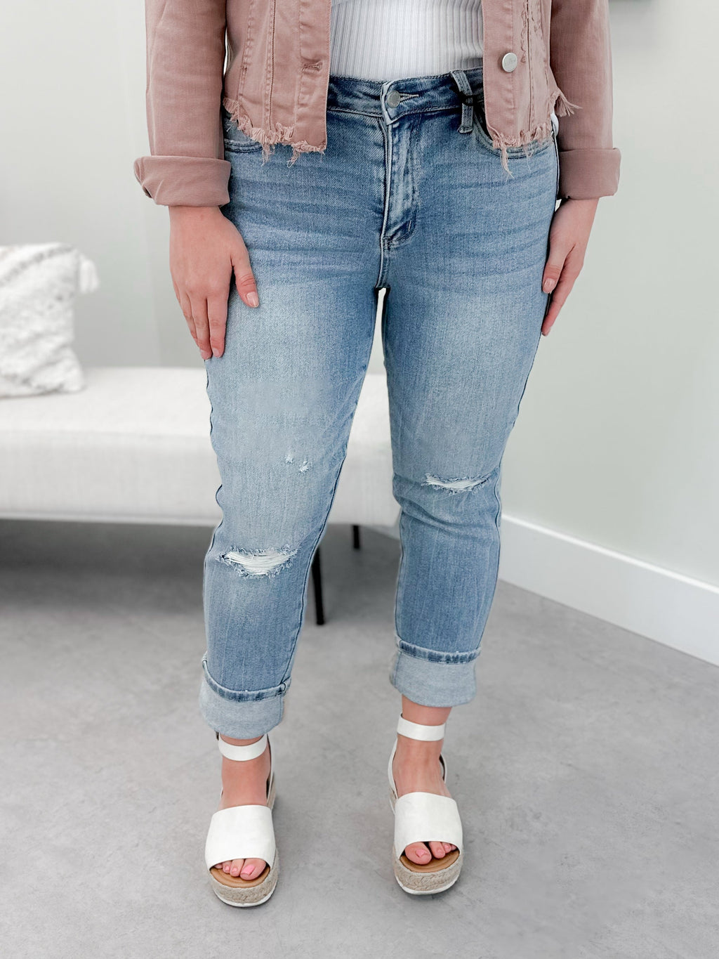 Star Of The Show Boyfriend Jean by Judy Blue