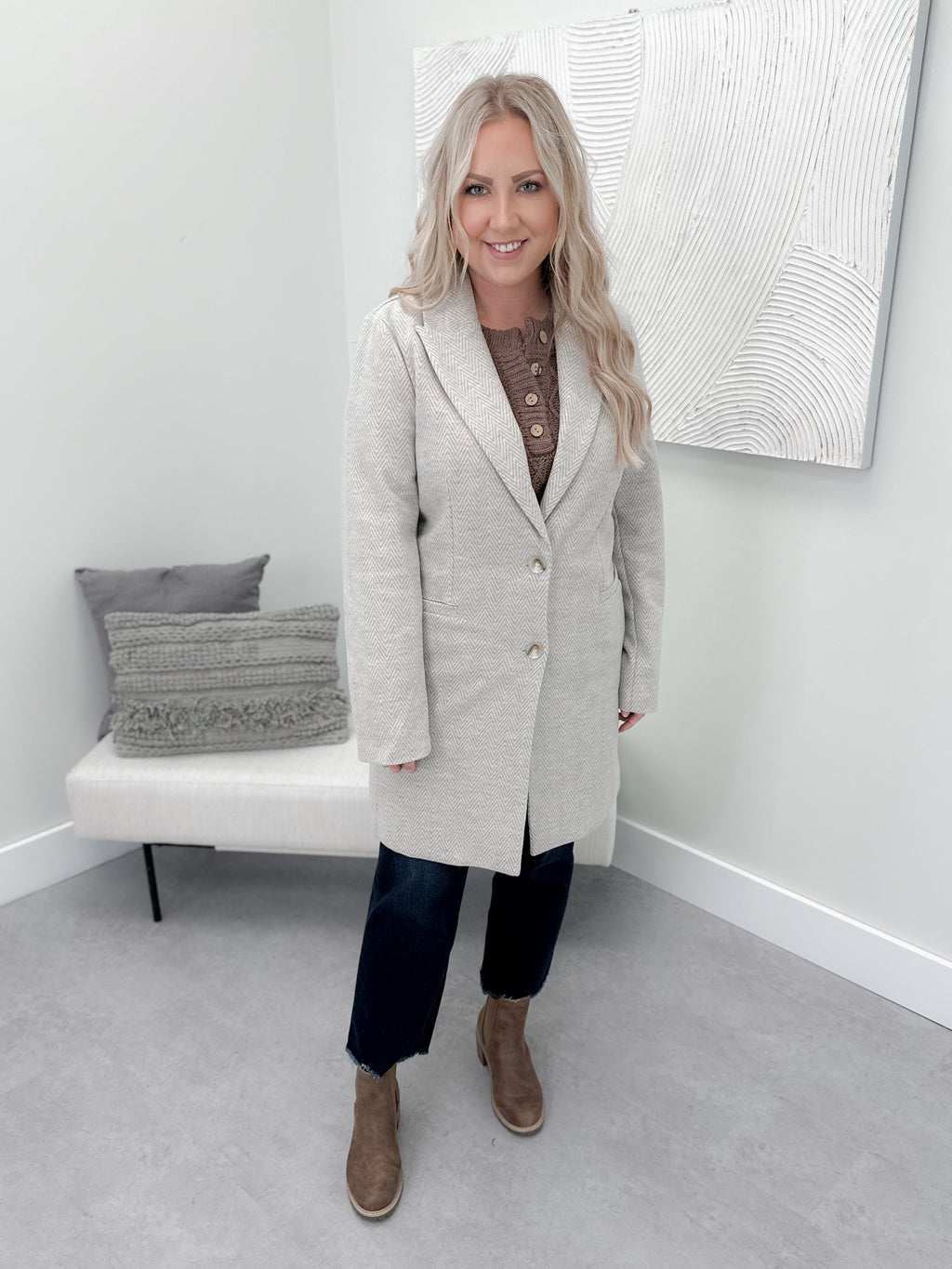 Katherine Jacket in Earth Grey