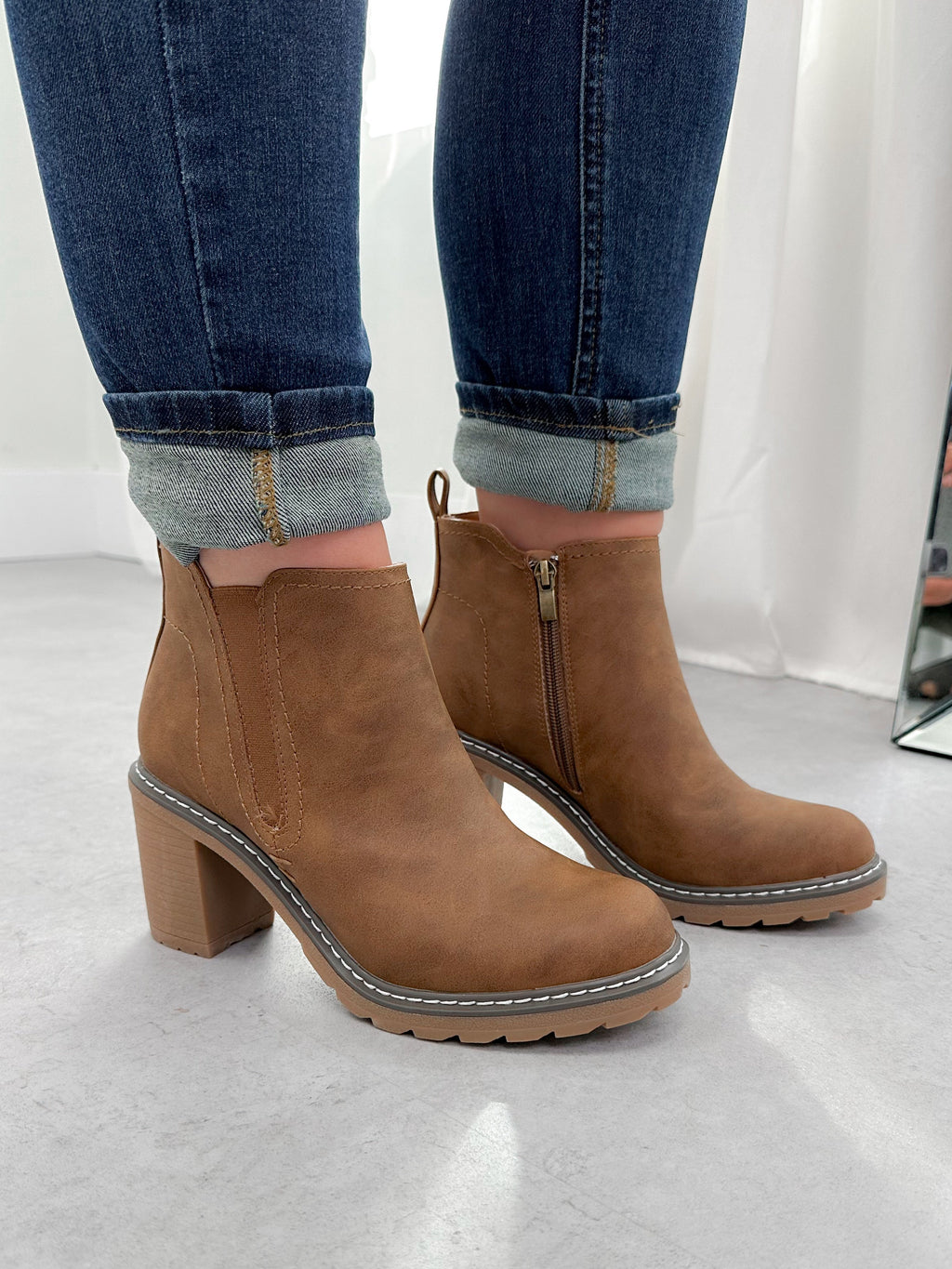 Bite Me Boot in Dark Cognac by Corkys