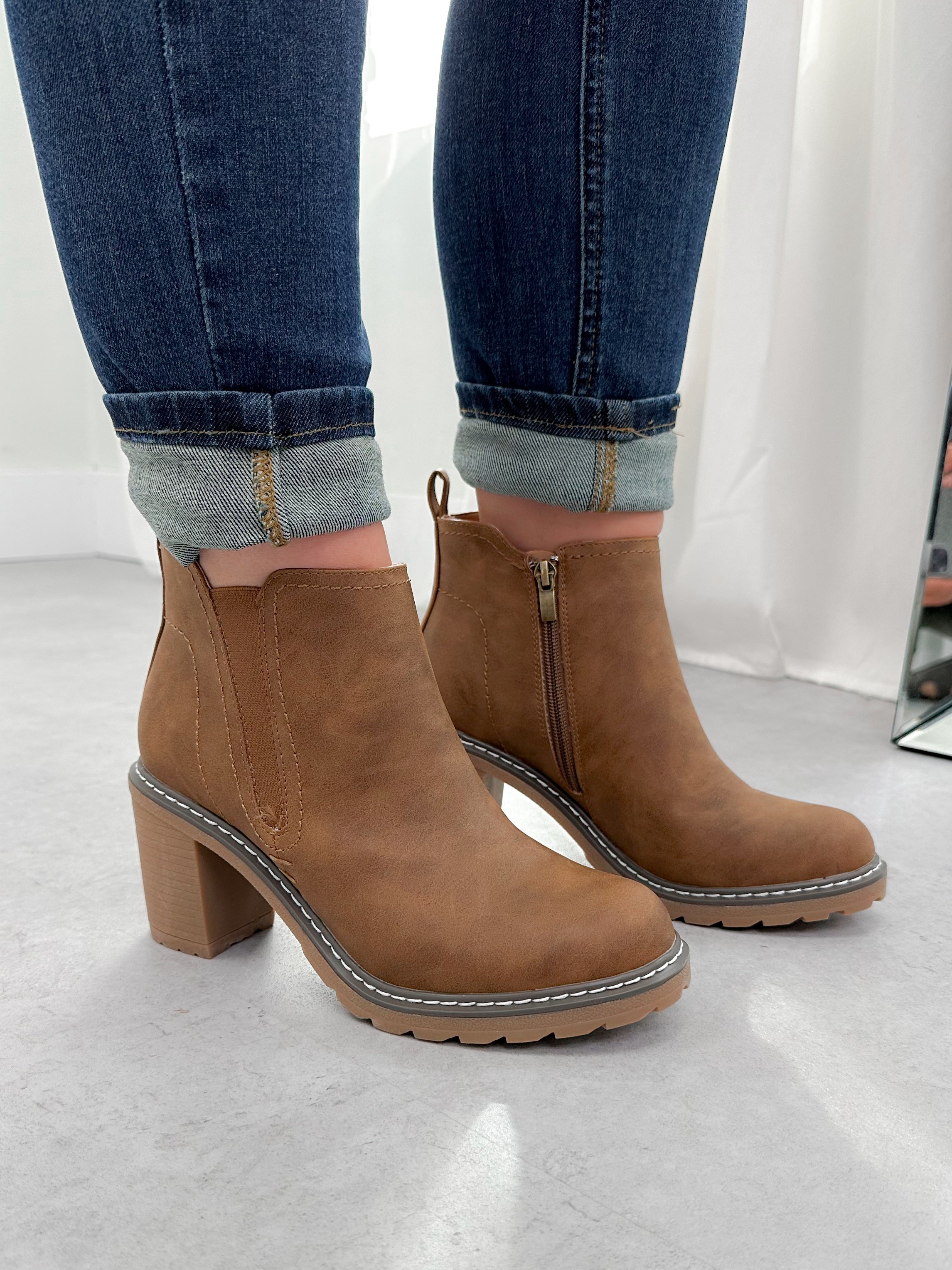 Bite Me Boot in Dark Cognac by Corkys