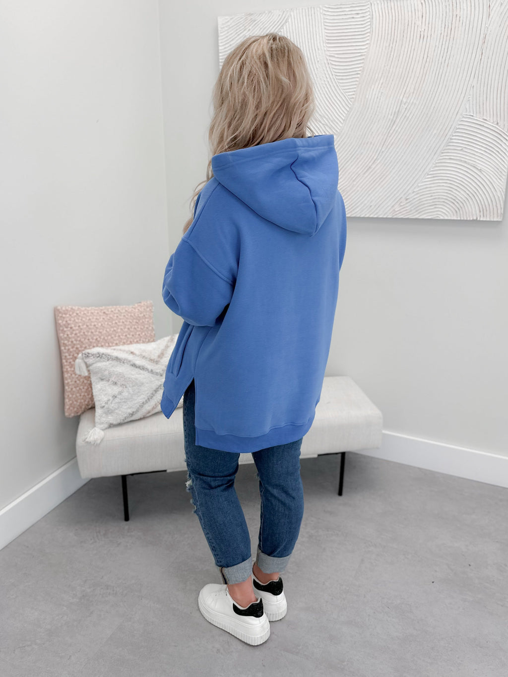 Hayden Boyfriend Hoodie in Blue