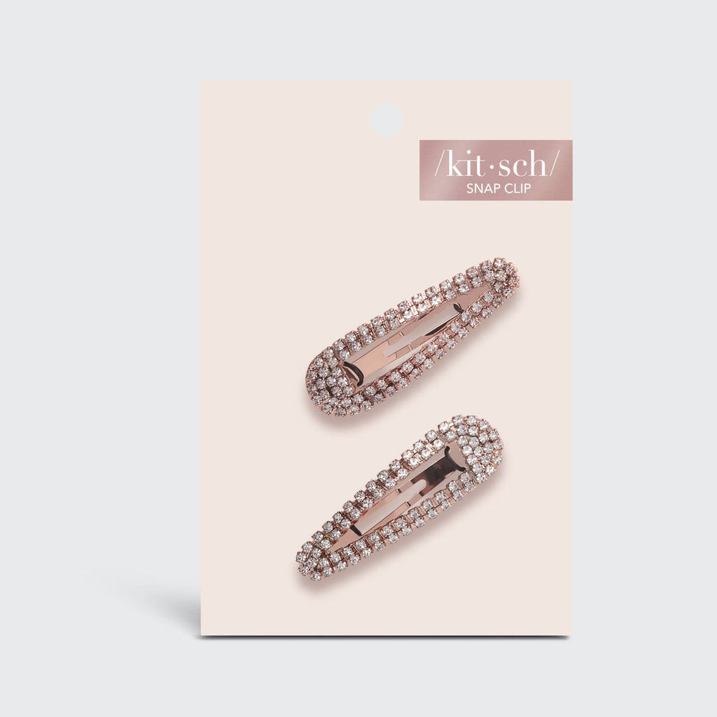 Mini Rhinestone Snap Clips