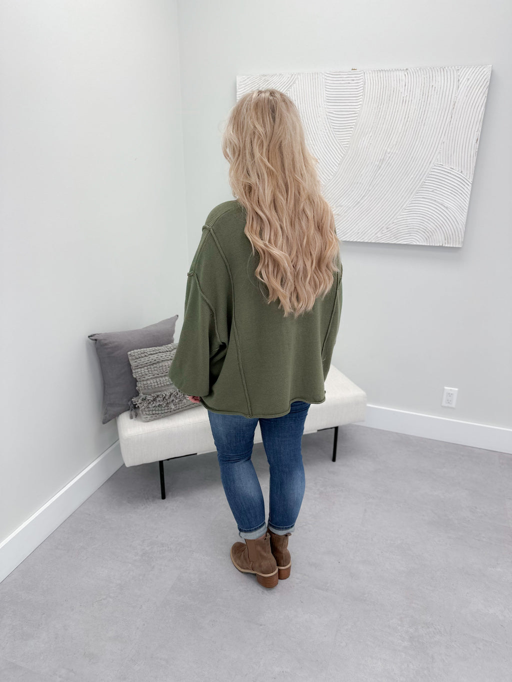 Sterling Pocket Sweater in Olive