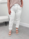 Marley Almost White Jogger Jeans by Judy Blue