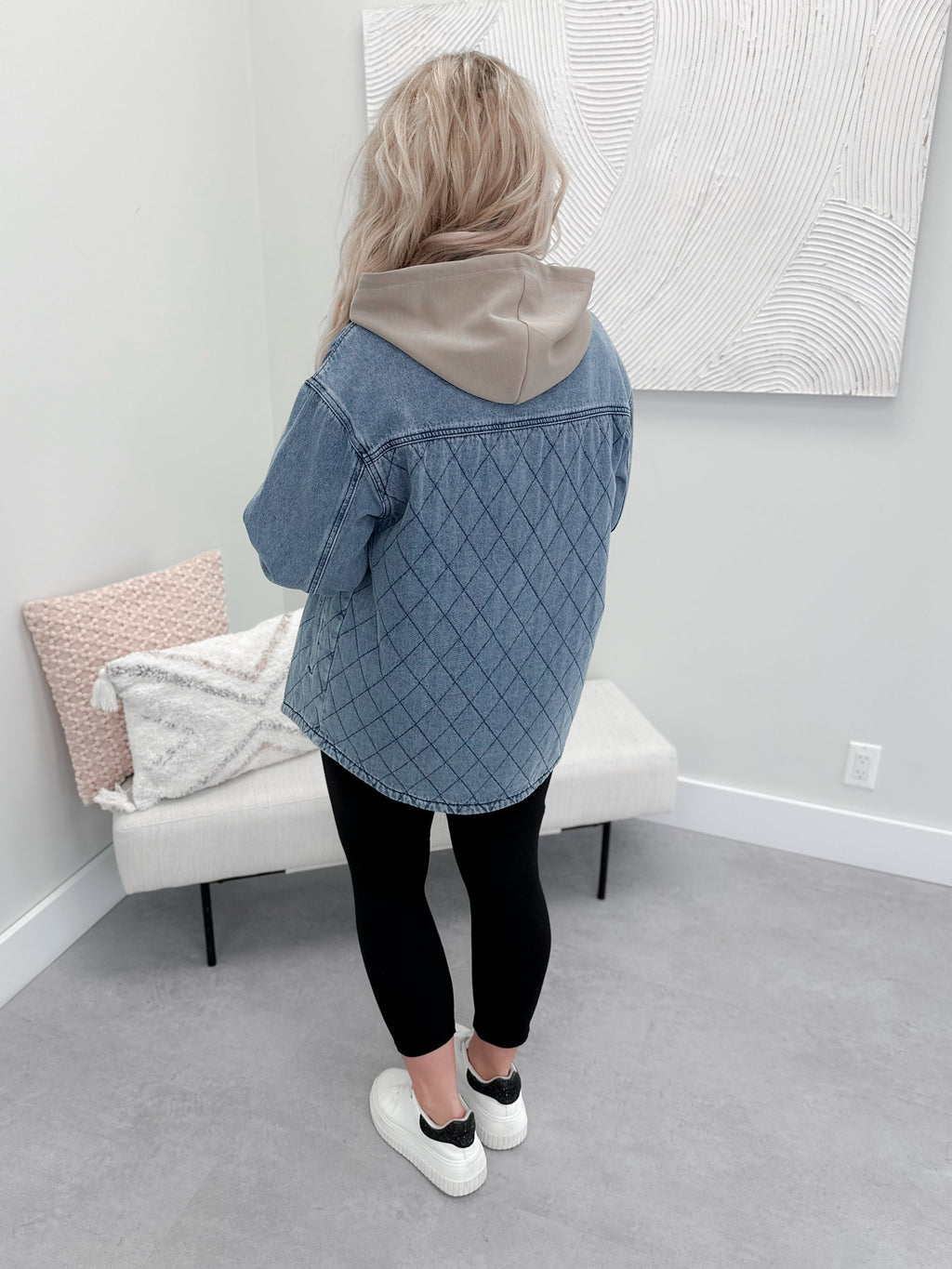 Sandy's Quilted Jacket in Denim
