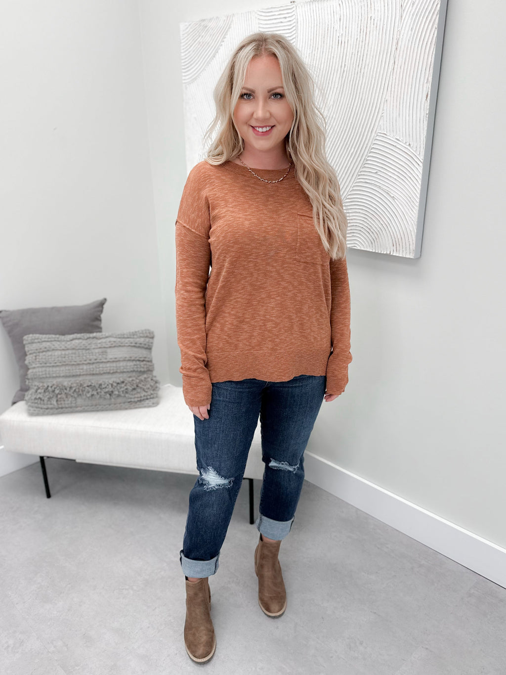 Steph Sweater in Persimmon
