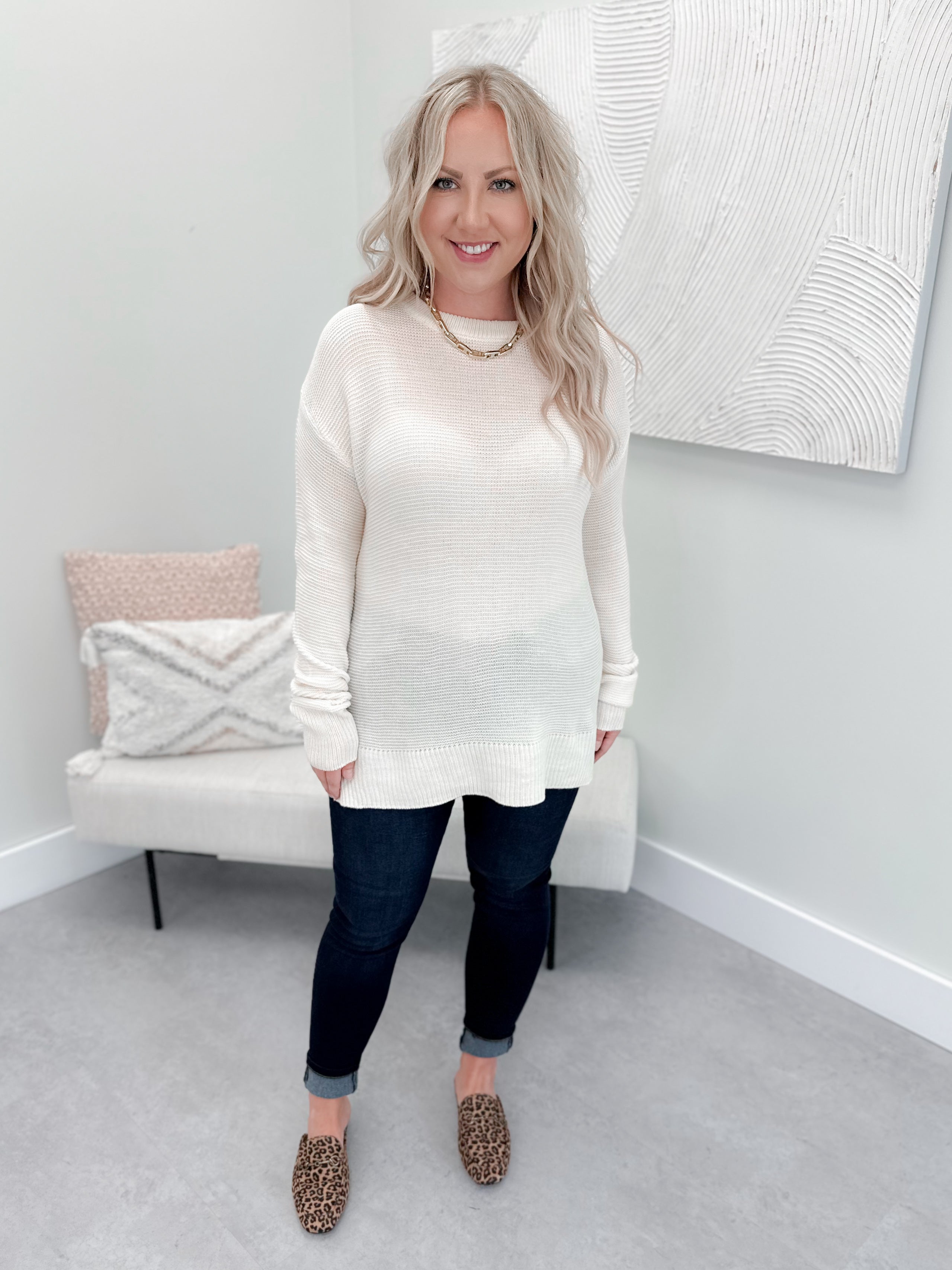 Carly Sweater in Cream