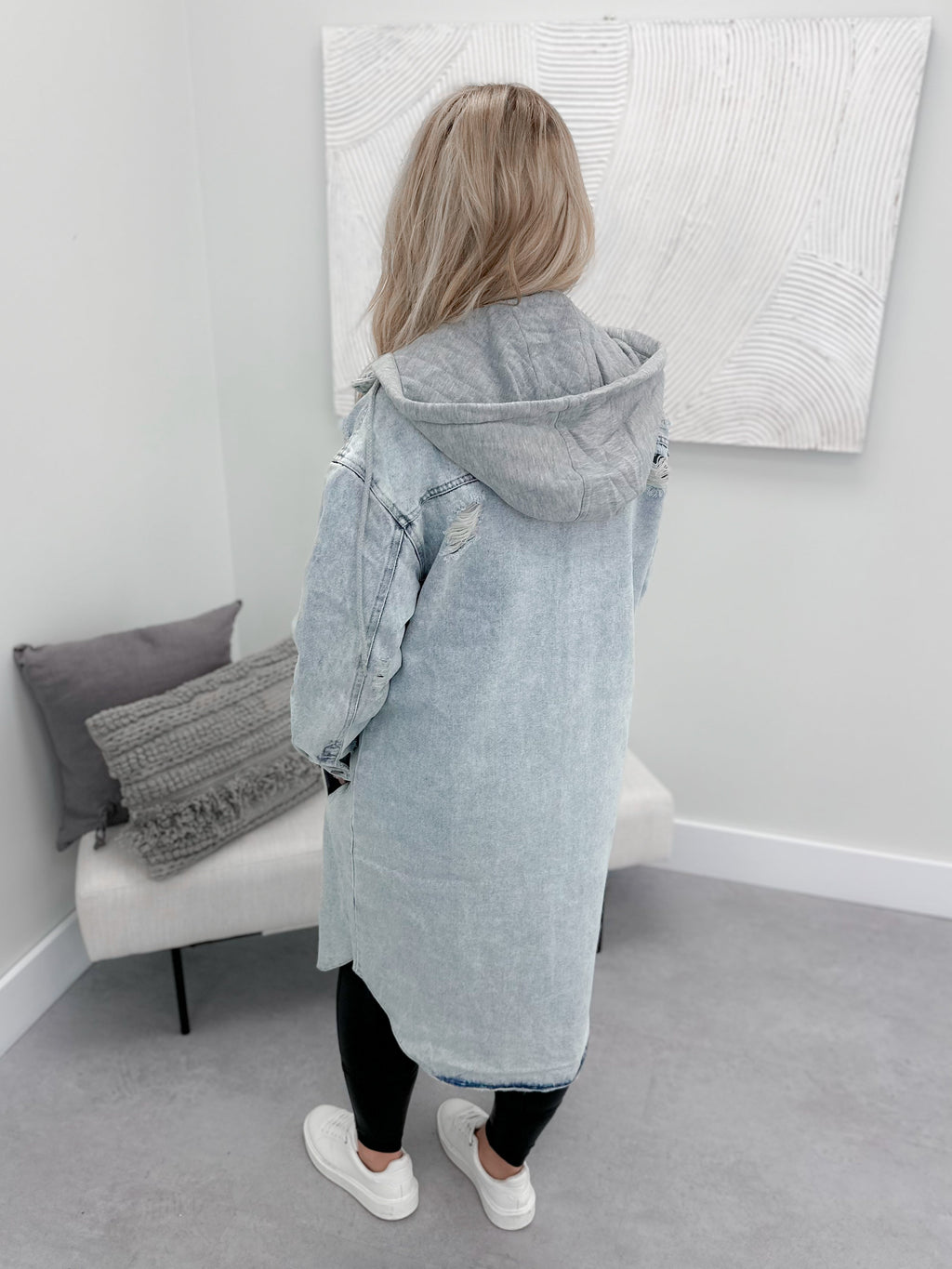 PREORDER - Girlfriend Hooded Denim Jacket in Light Wash