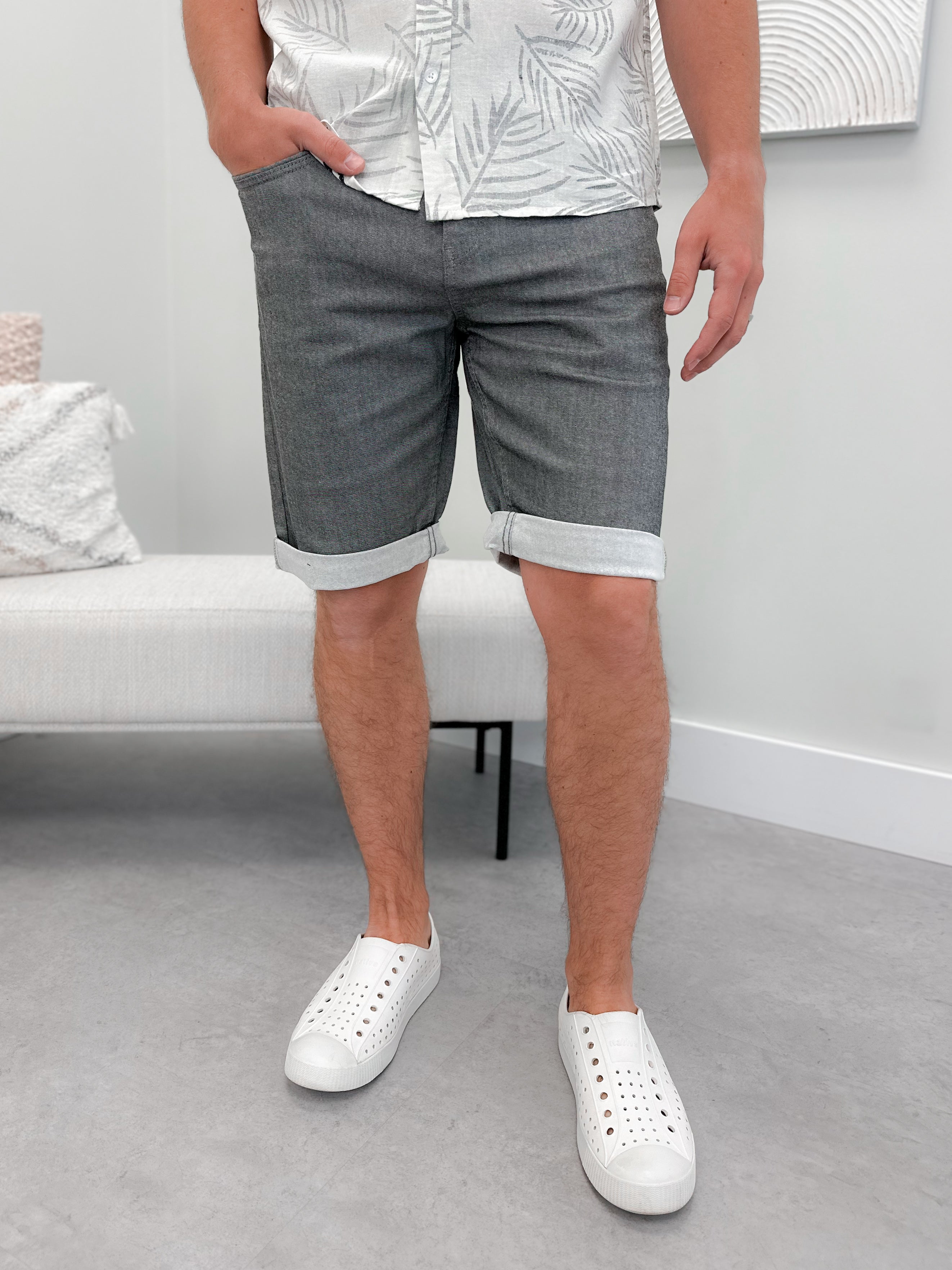 Gram Grey Mens Stretchy Short