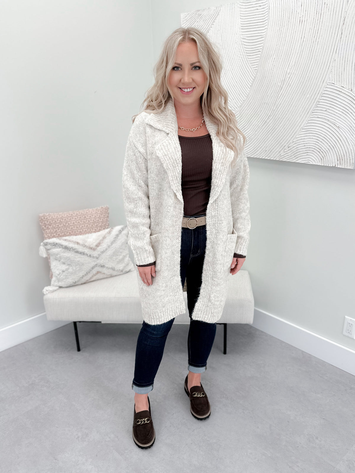 Sawyer Coatigan in Beige