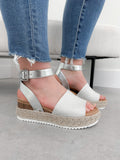 Runway Platform Sandals in Silver