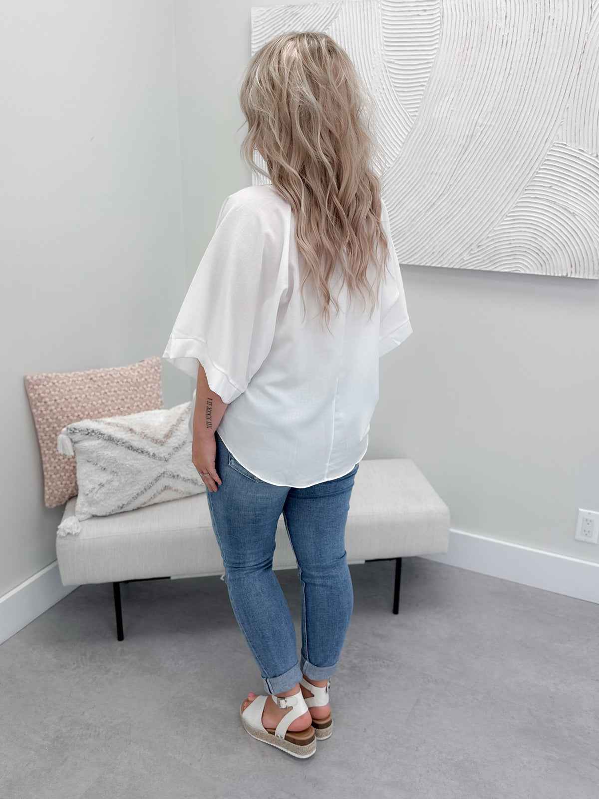 Crispin Tee in Off White